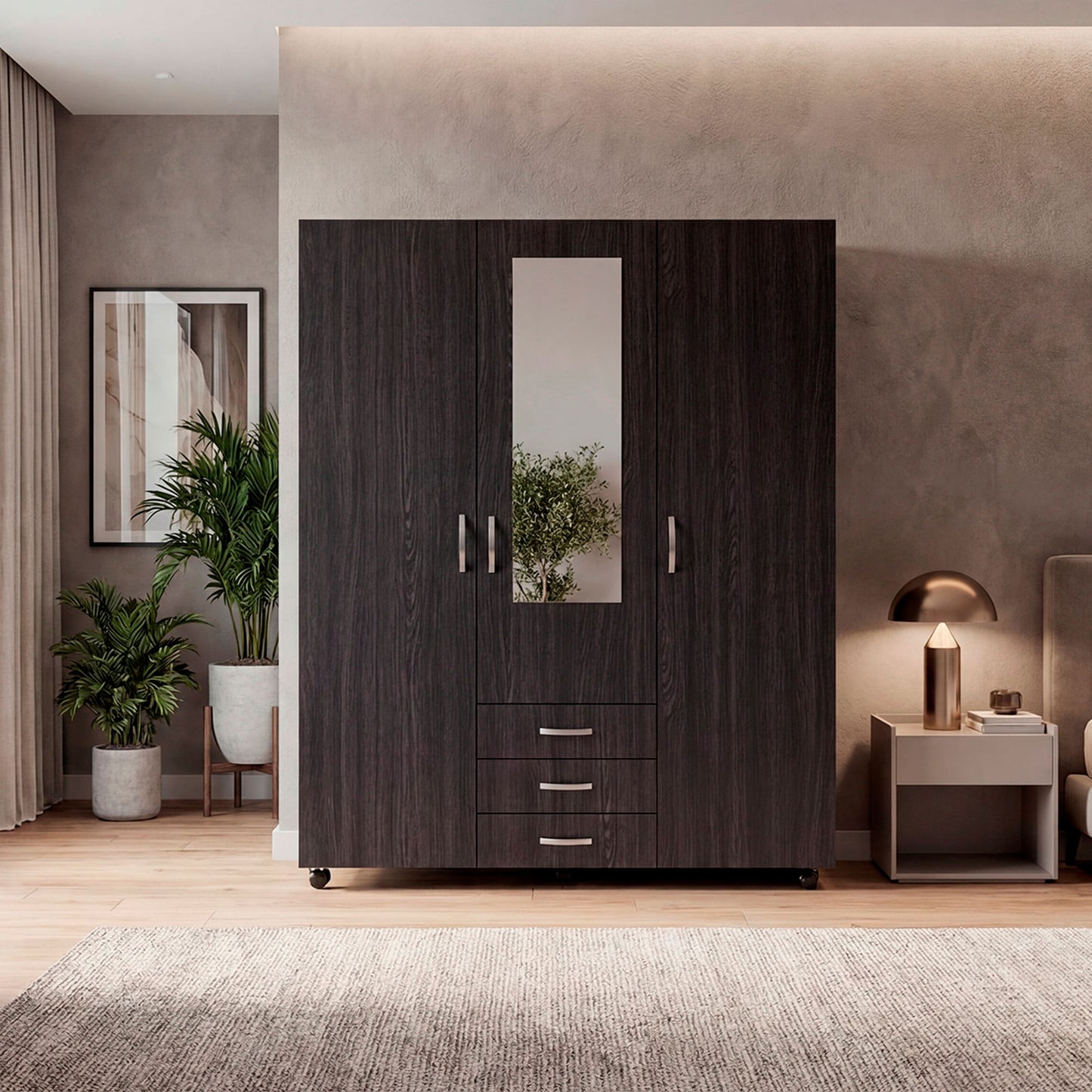 Closet Luciano 177X150X48 Rta Wengue Zf