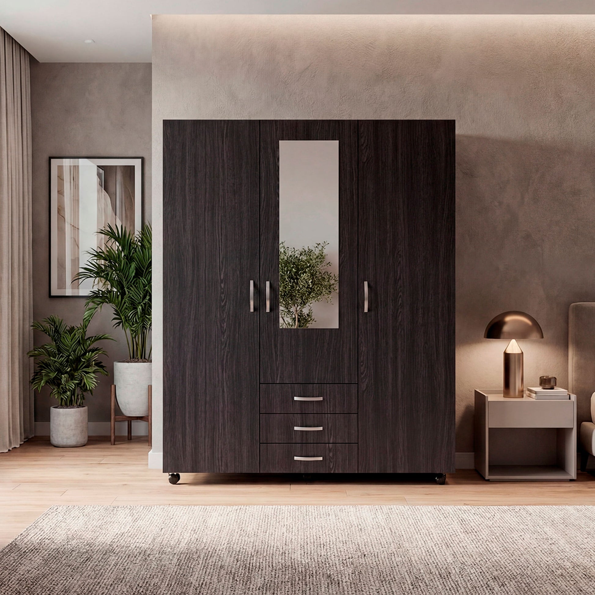 Closet Luciano 177X150X48 Rta Wengue Zf