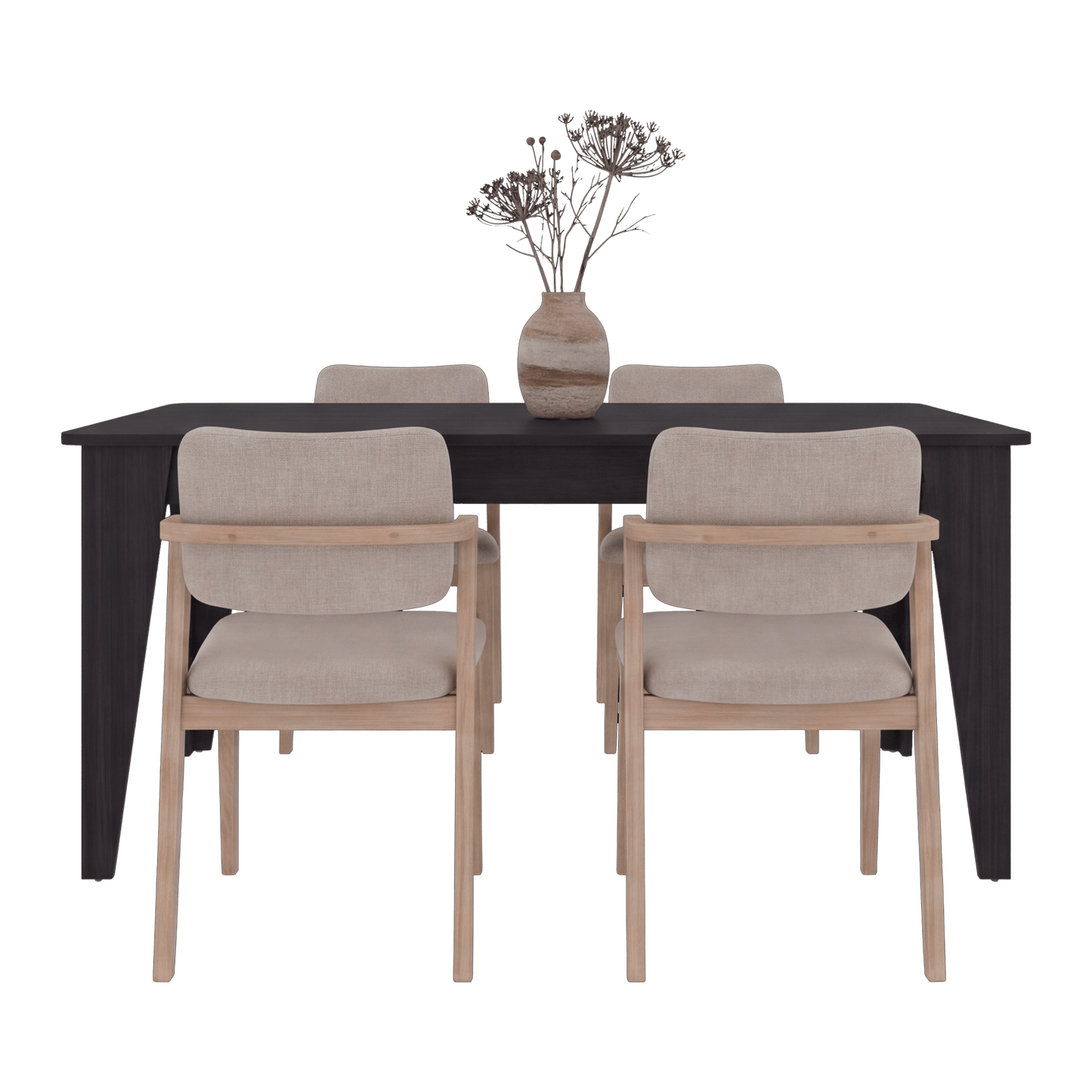 Mesa Comedor Torino 74X160X88 Rta Wengue Zf