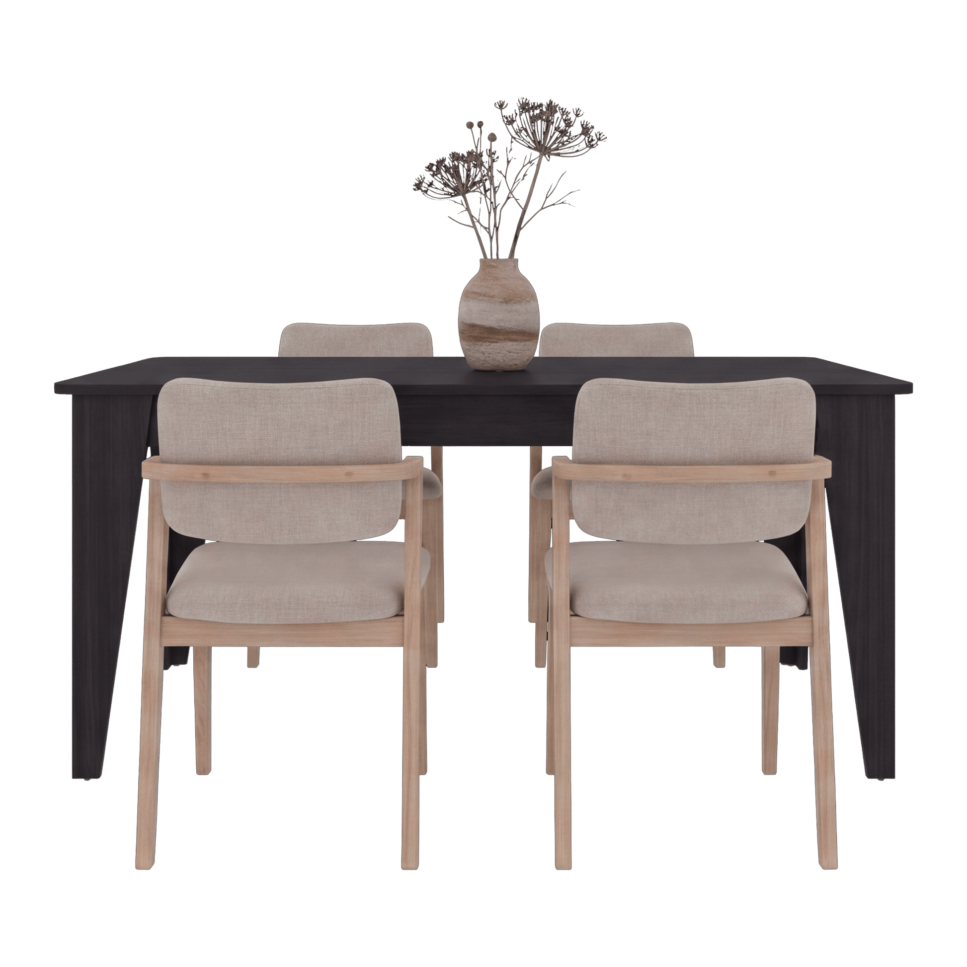 Mesa Comedor Torino 74X160X88 Rta Wengue Zf