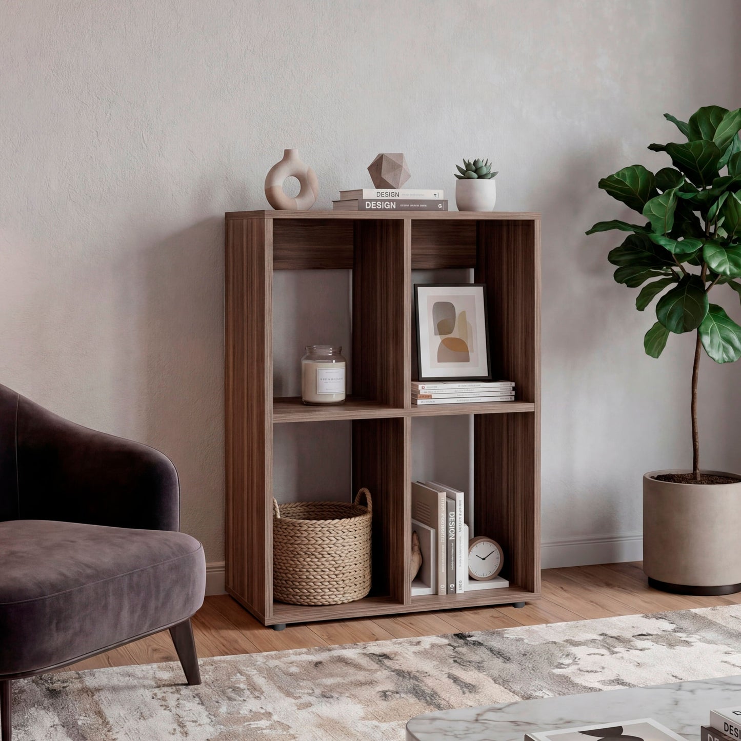 Biblioteca Otto Eco 80X59X26 Rta Avellana