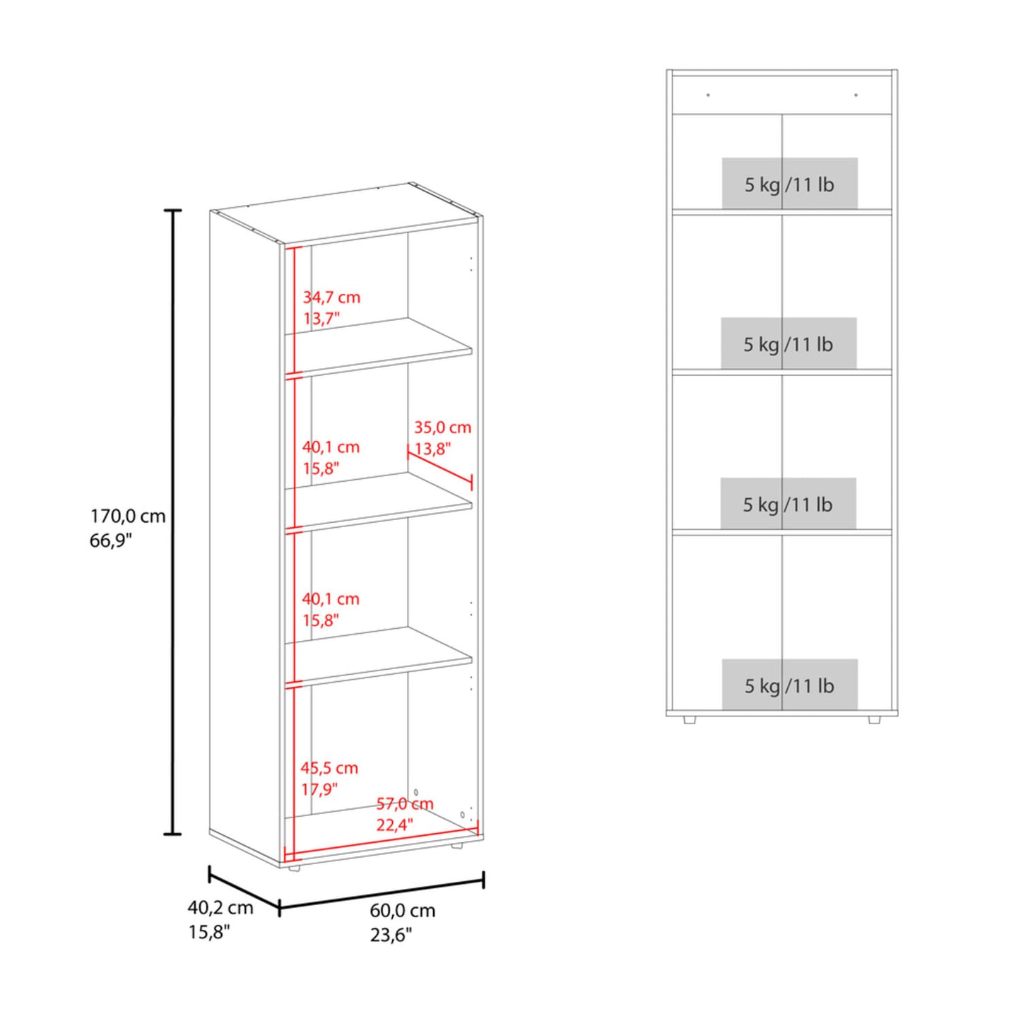 Closet 3 Puertas Tuhogar 170X60X40 Rta Blanco Zf