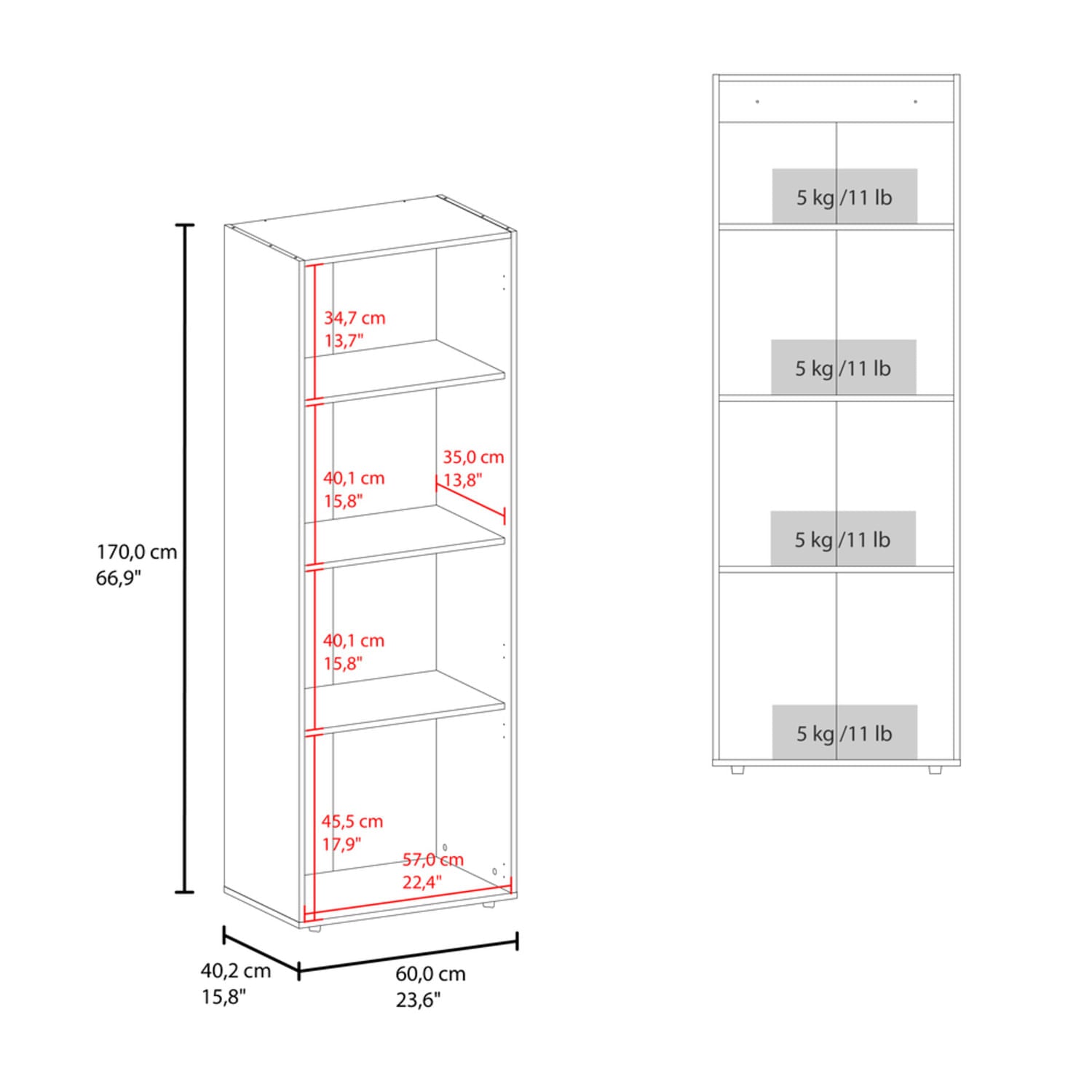 Closet 3 Puertas Tuhogar 170X60X40 Rta Blanco Zf