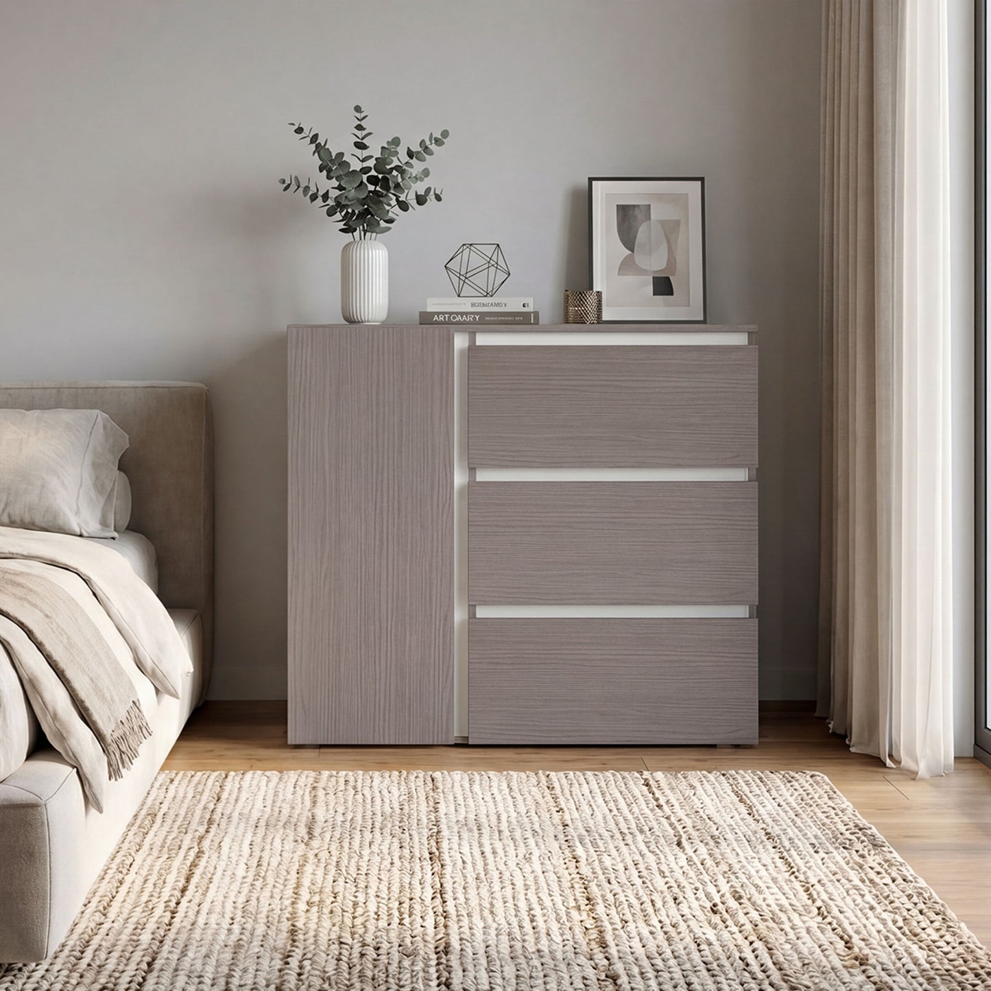 Comoda Niza 91X100X41 Rta Positano Blanco