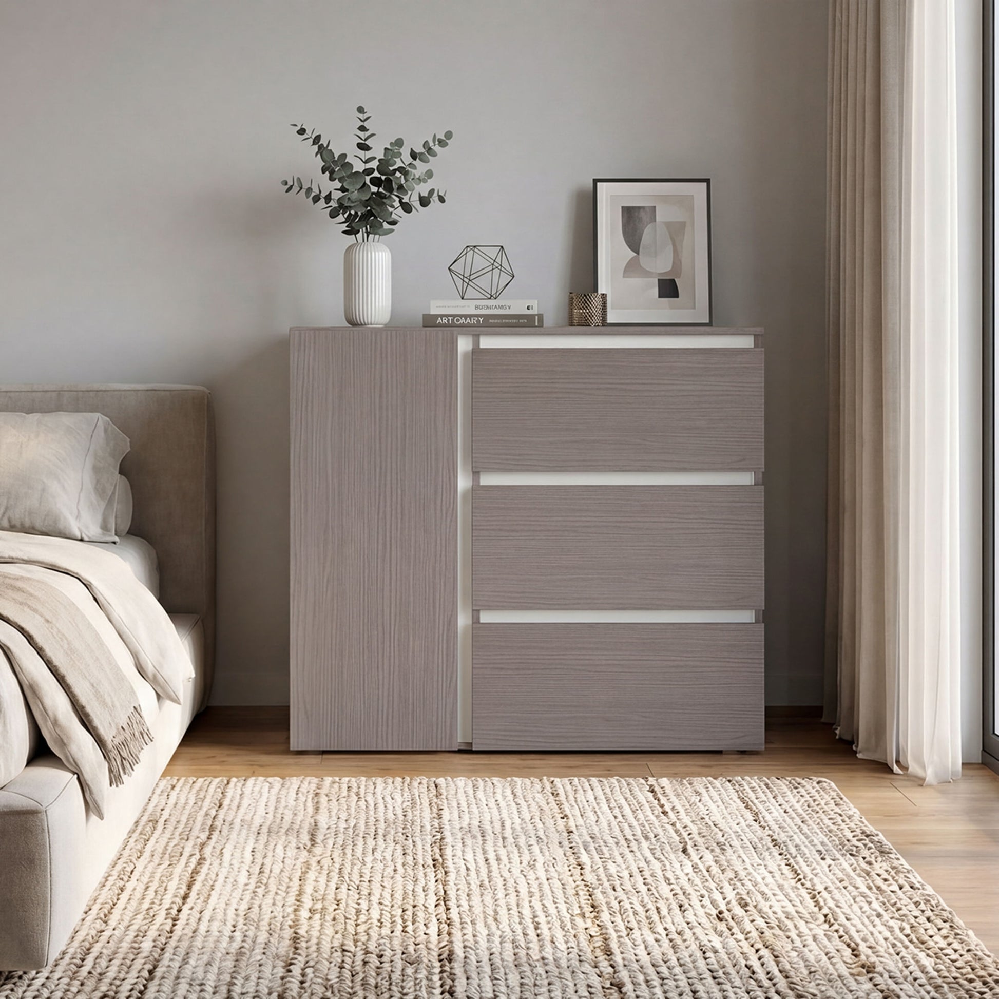 Comoda Niza 91X100X41 Rta Positano Blanco