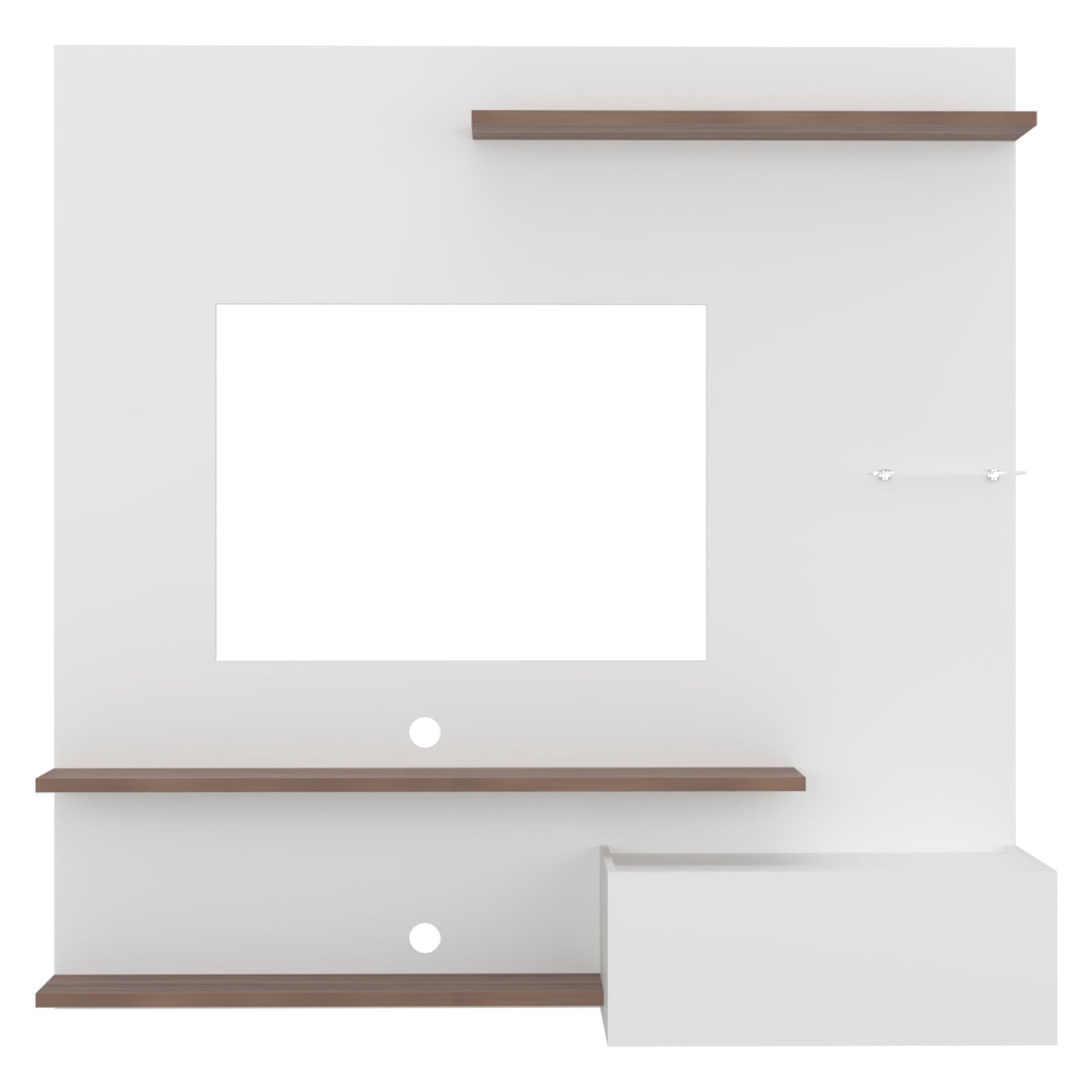 Panel De Tv Henry 180X180X36 Rta Blanco Mqz Avellana