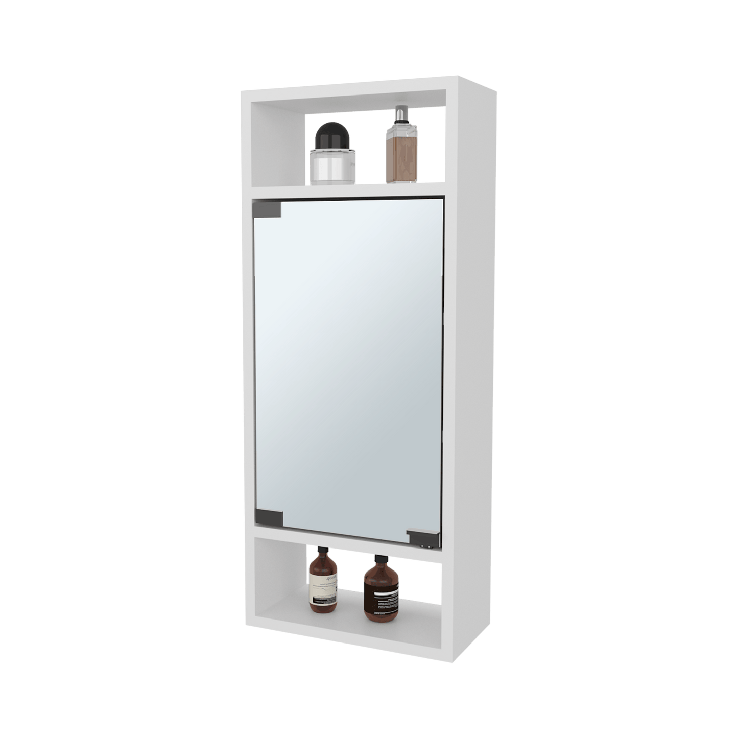 Gabinete De Baño Con Espejo Uros 71X30X15 Rta Blanco Marquez Zf