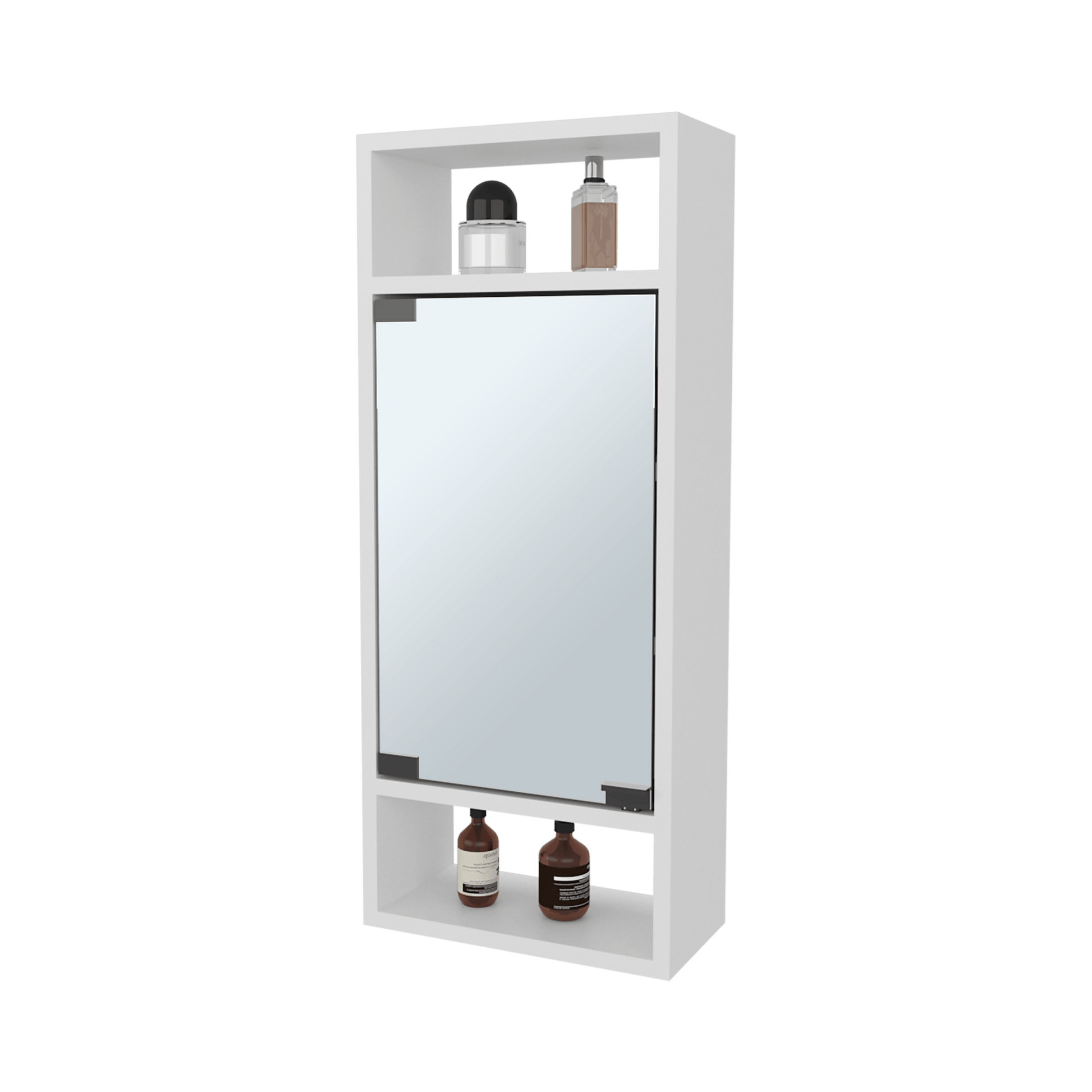 Gabinete De Baño Con Espejo Uros 71X30X15 Rta Blanco Marquez Zf