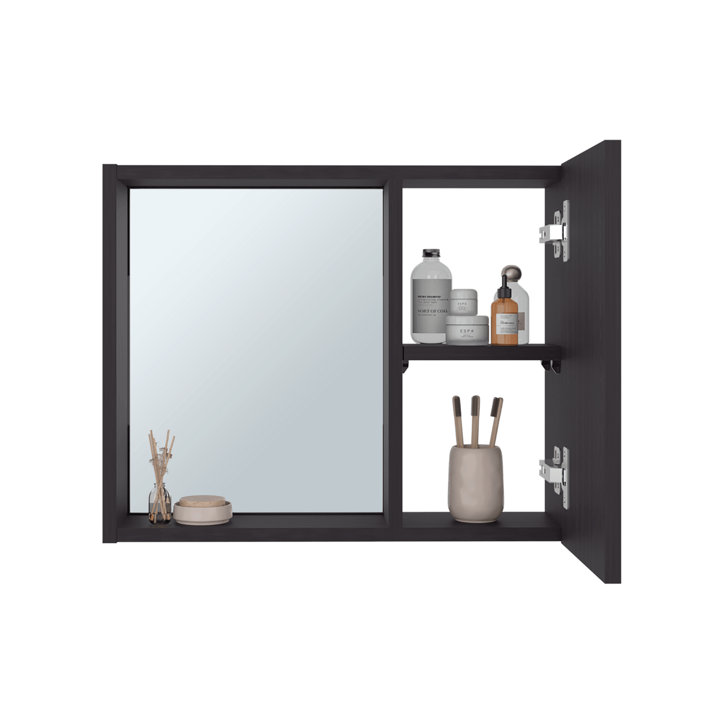 Gabinete De Baño Alessi 40X50X12 Rta Wengue Zf