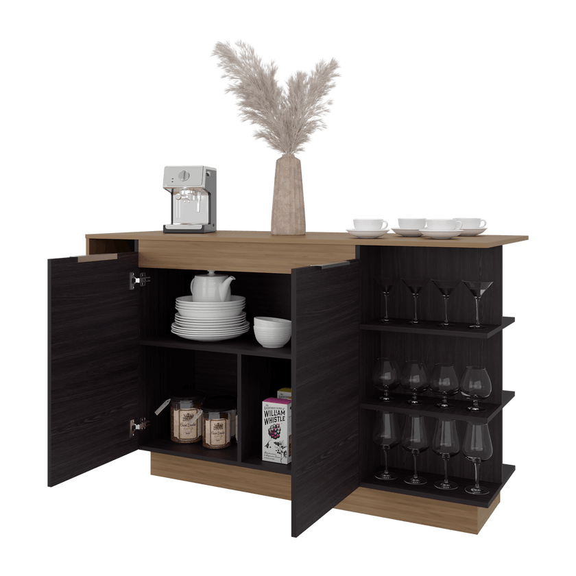 Barra De Cocina Lumina 89X150X62 Rta Wengue Fresno Zf