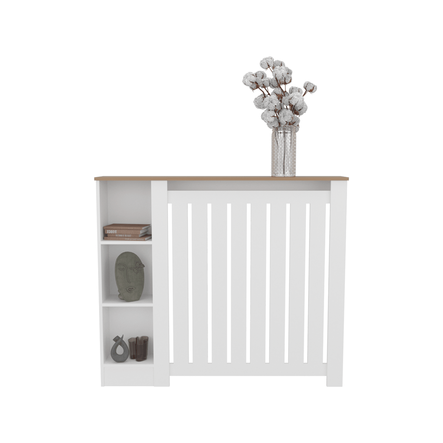 Mueble Auxiliar Radiador Joseph 105X122X20 Rta Blanco Fresno Zf