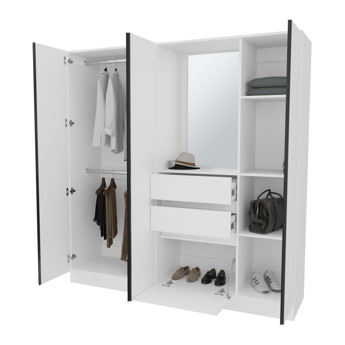 Closet  Kamelot 180 186X177X48,3 Rta Blanco Zf N/A