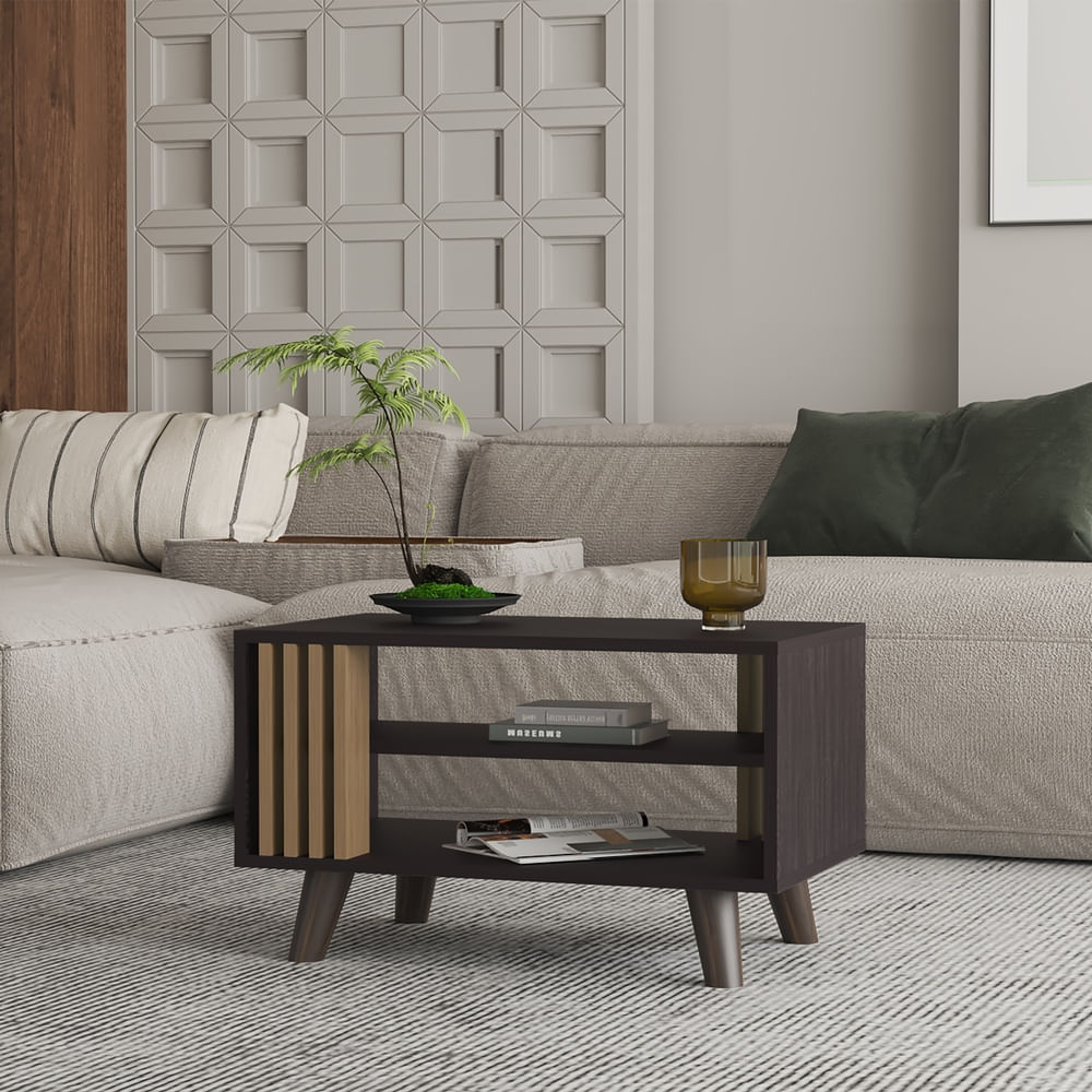 Mesa De Centro Shawnee 40X66X40 Rta Wengue Fresno Zf