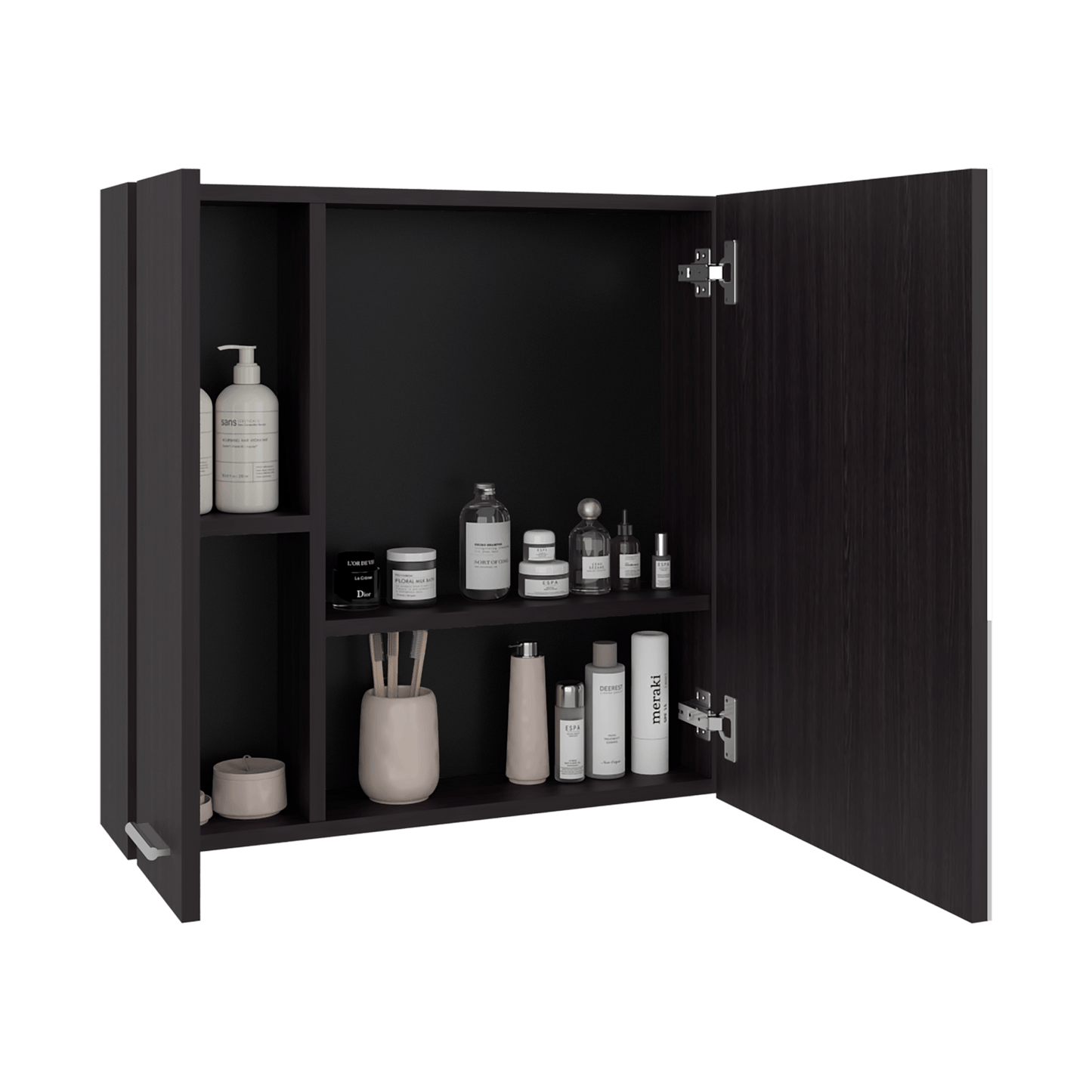Botiquin Con Espejo Barcelona 60X60X14 Rta Wengue Zf