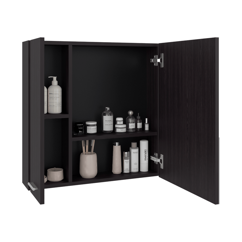 Botiquin Con Espejo Barcelona 60X60X14 Rta Wengue Zf