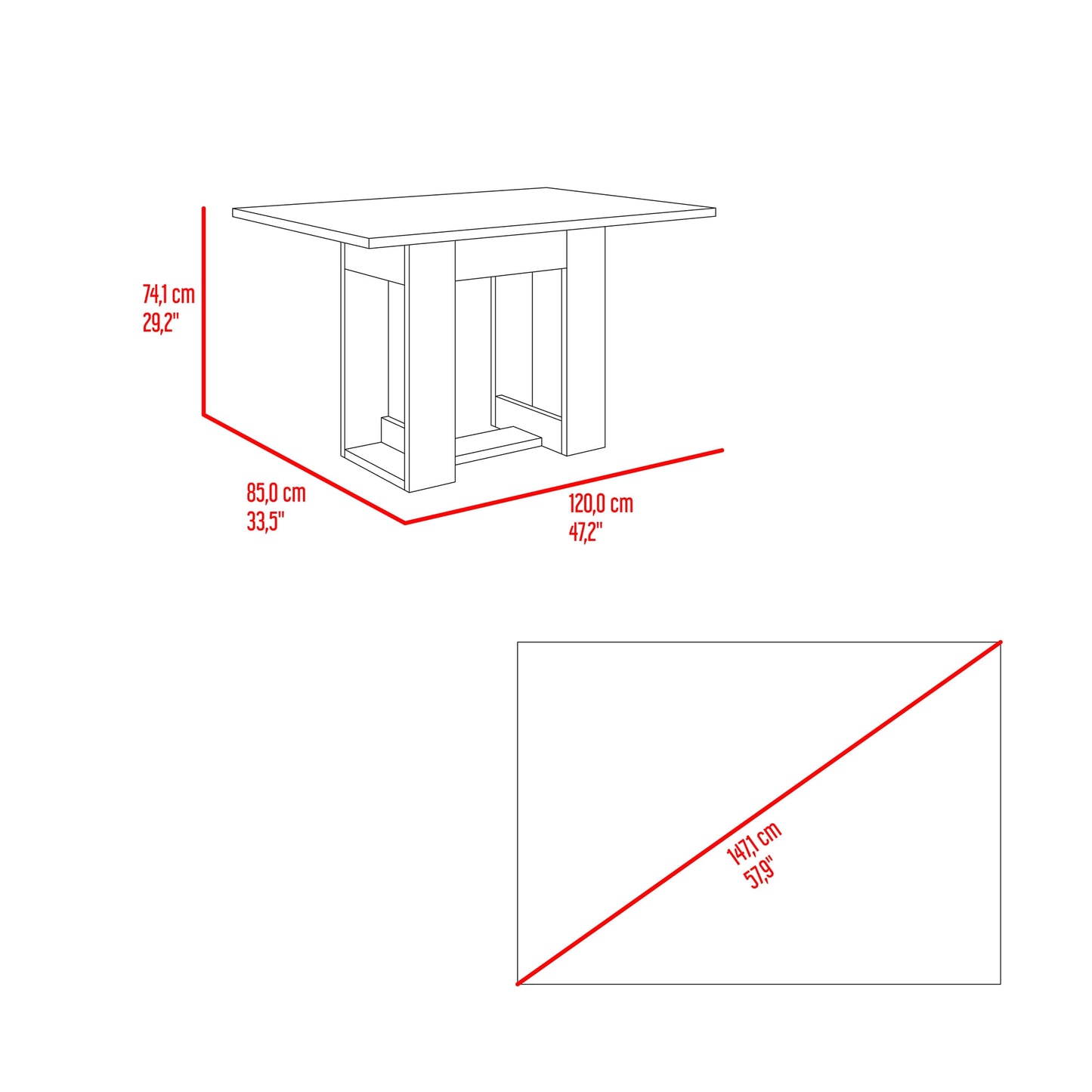 Mesa Comedor Volterra 120 Rta Caramelo N/A