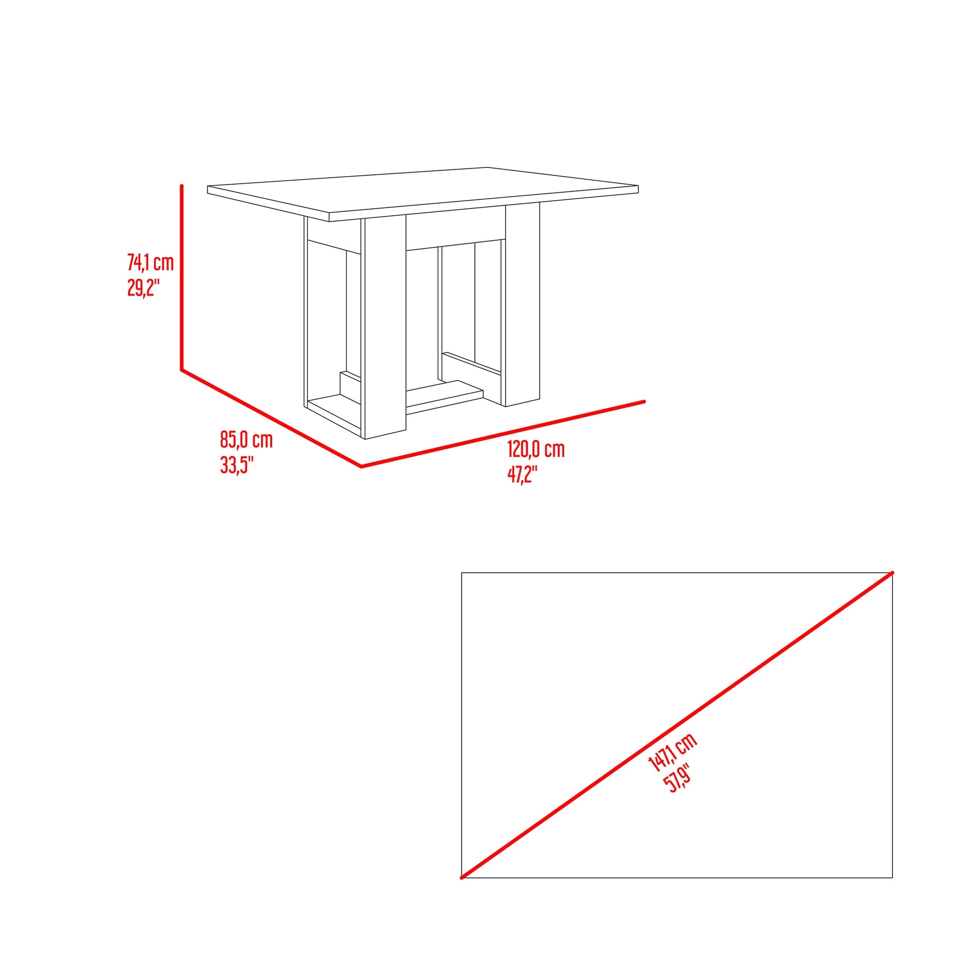 Mesa Comedor Volterra 120 Rta Caramelo N/A