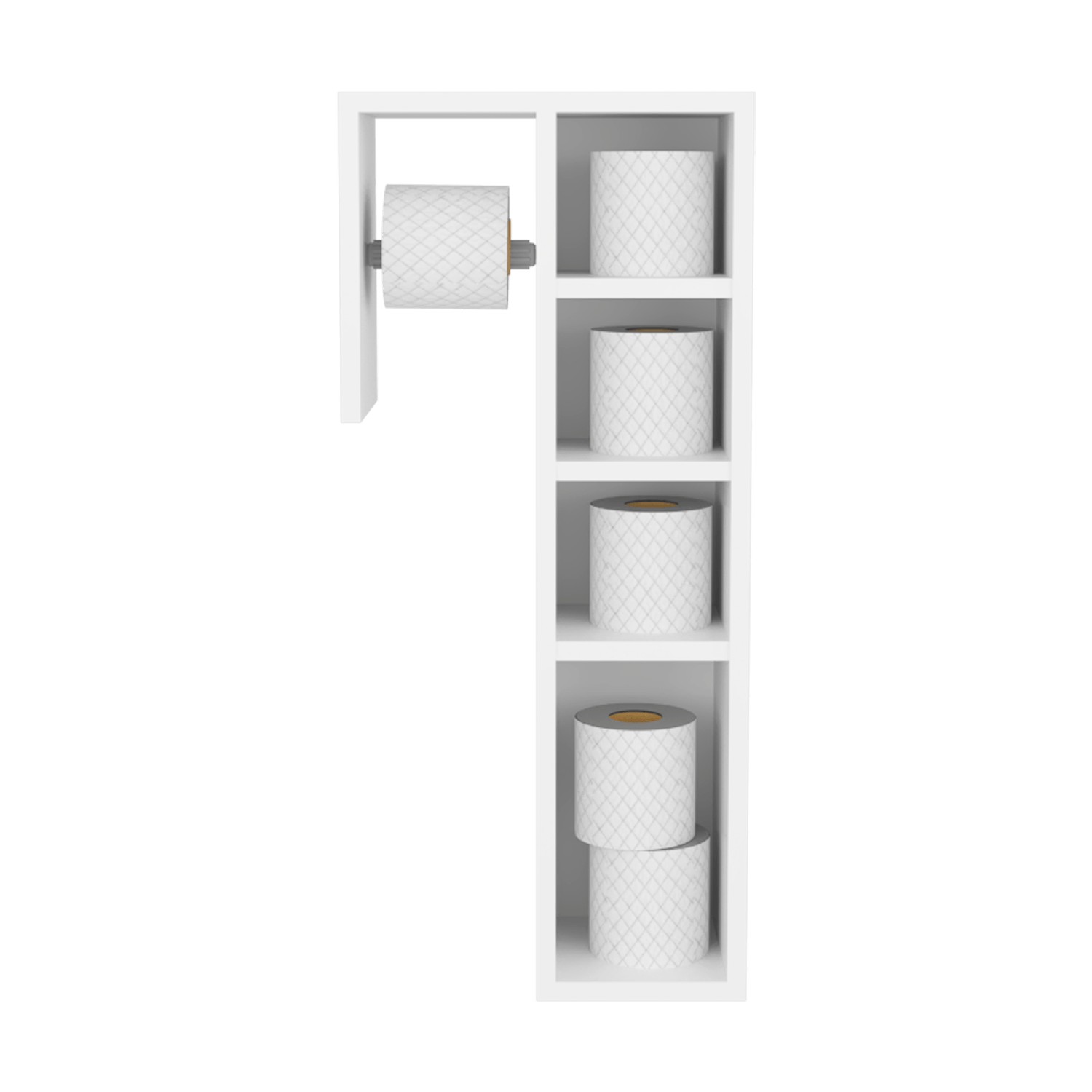Gabinete Para Papel Higienico Toilet 70X31X17 Rta Blanco Zf