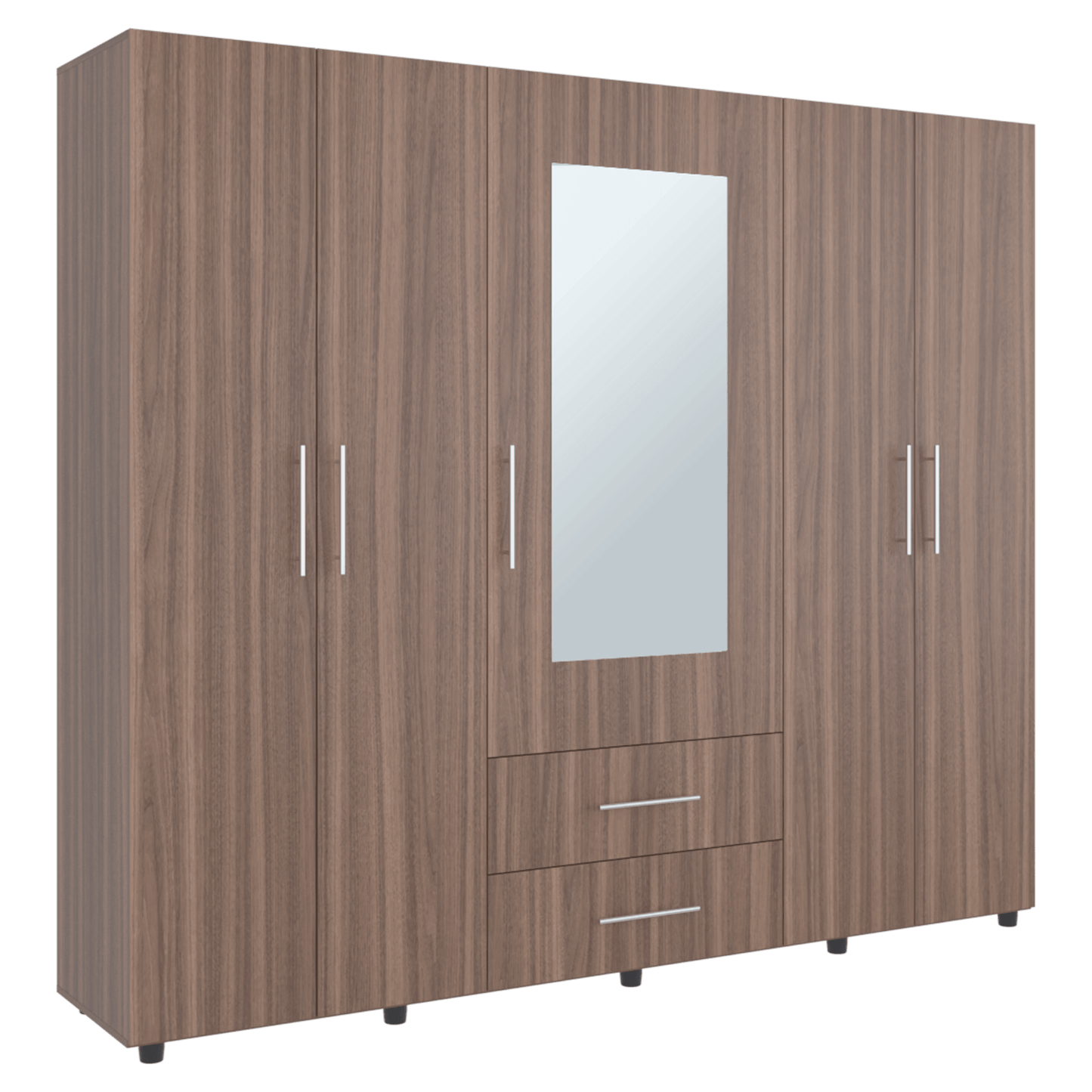 Closet Bigaf Espejo 200X230X48 Rta Avellana Wengue