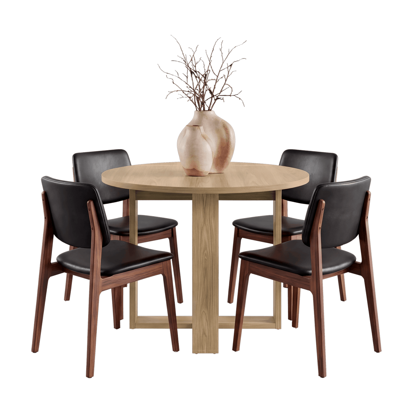 Mesa Comedor Lily 75X105X105 Rta Fresno Zf