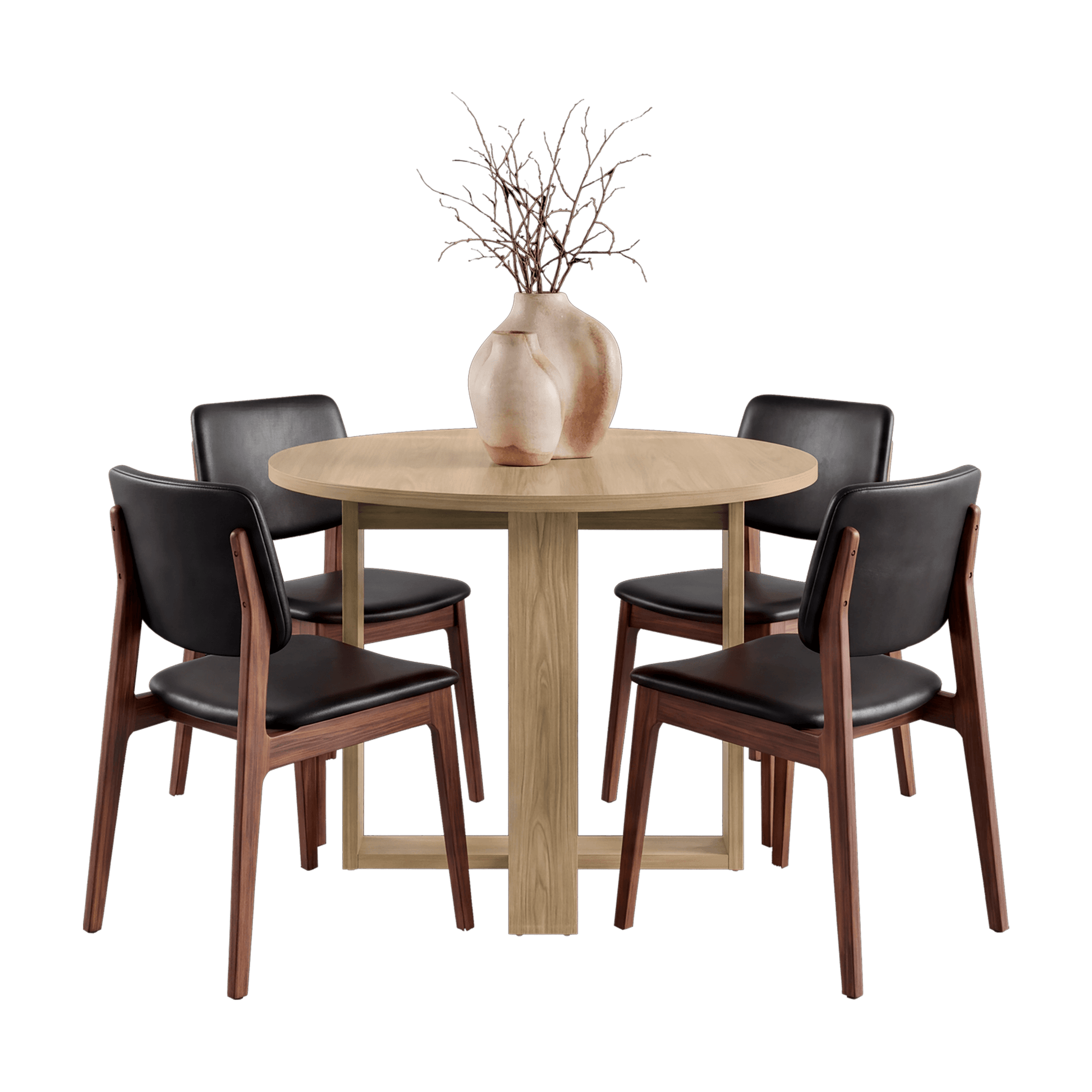 Mesa Comedor Lily 75X105X105 Rta Fresno Zf