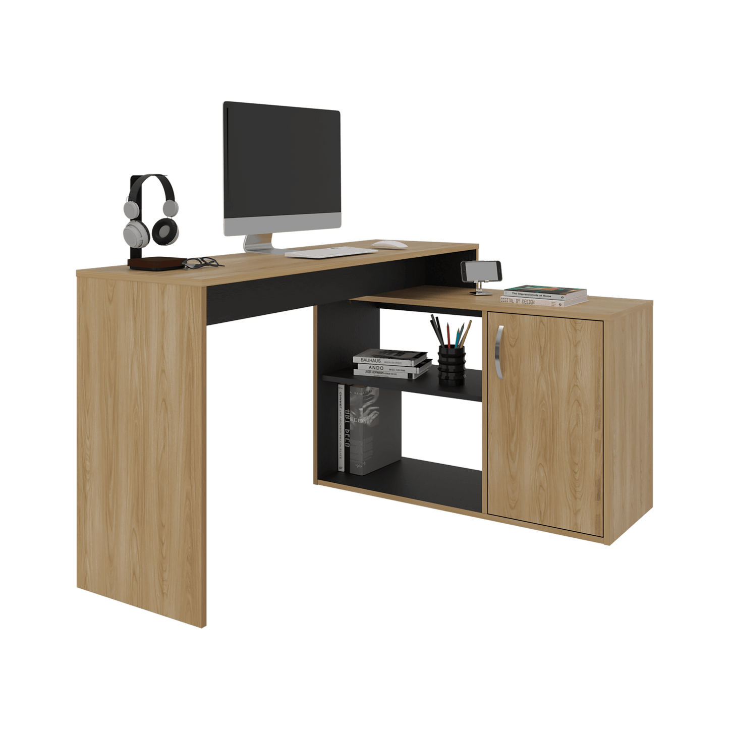 Escritorio Axis Eco 71X125X90 Rta Fresno Wengue