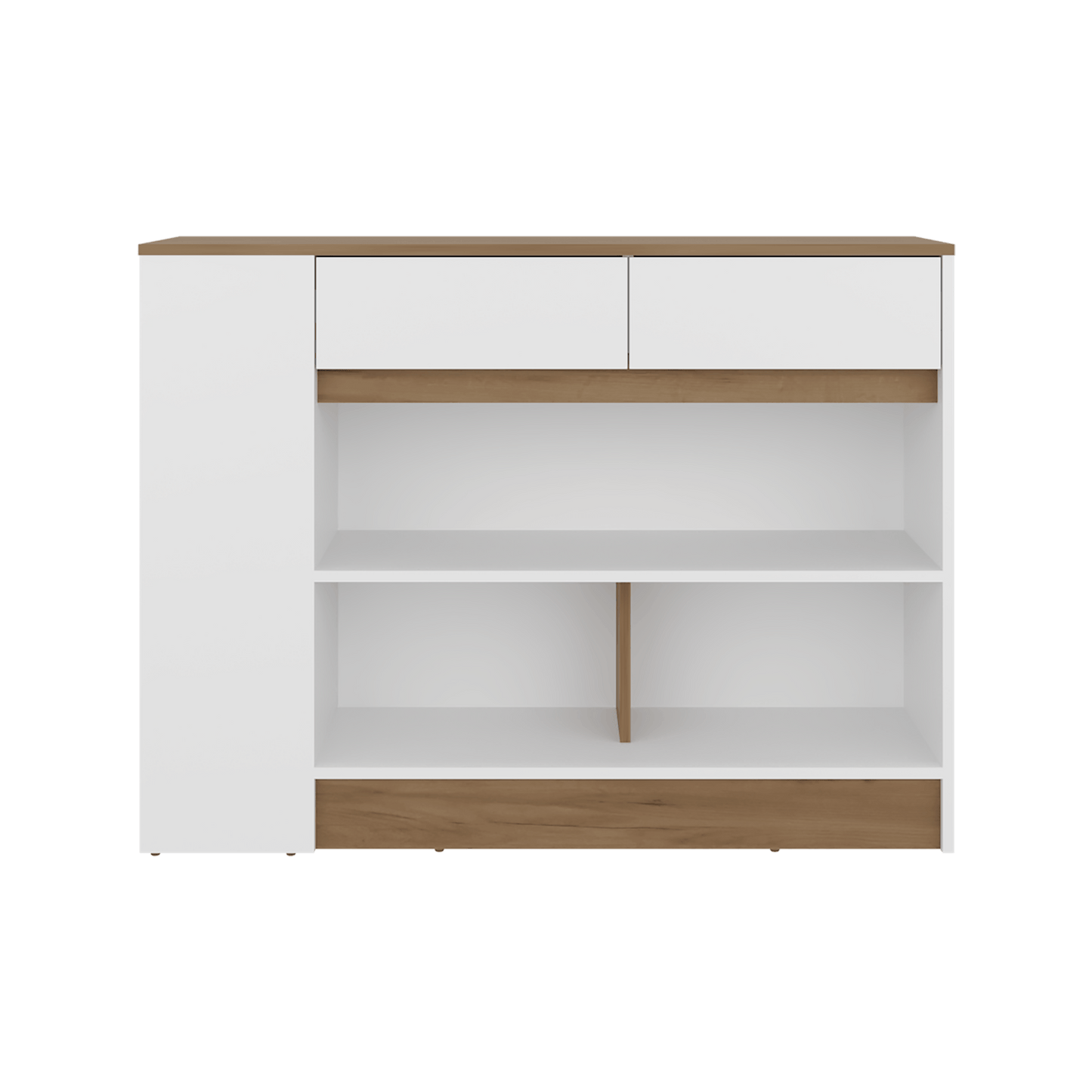 Mueble Auxiliar De Cocina Lynton 82X110X29 Rta Fresno Blanco Zf