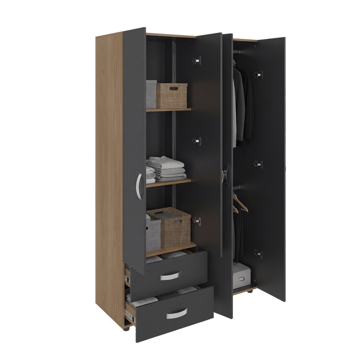 Closet Ankora 200X120X47 Rta Fresno Eu Wengue