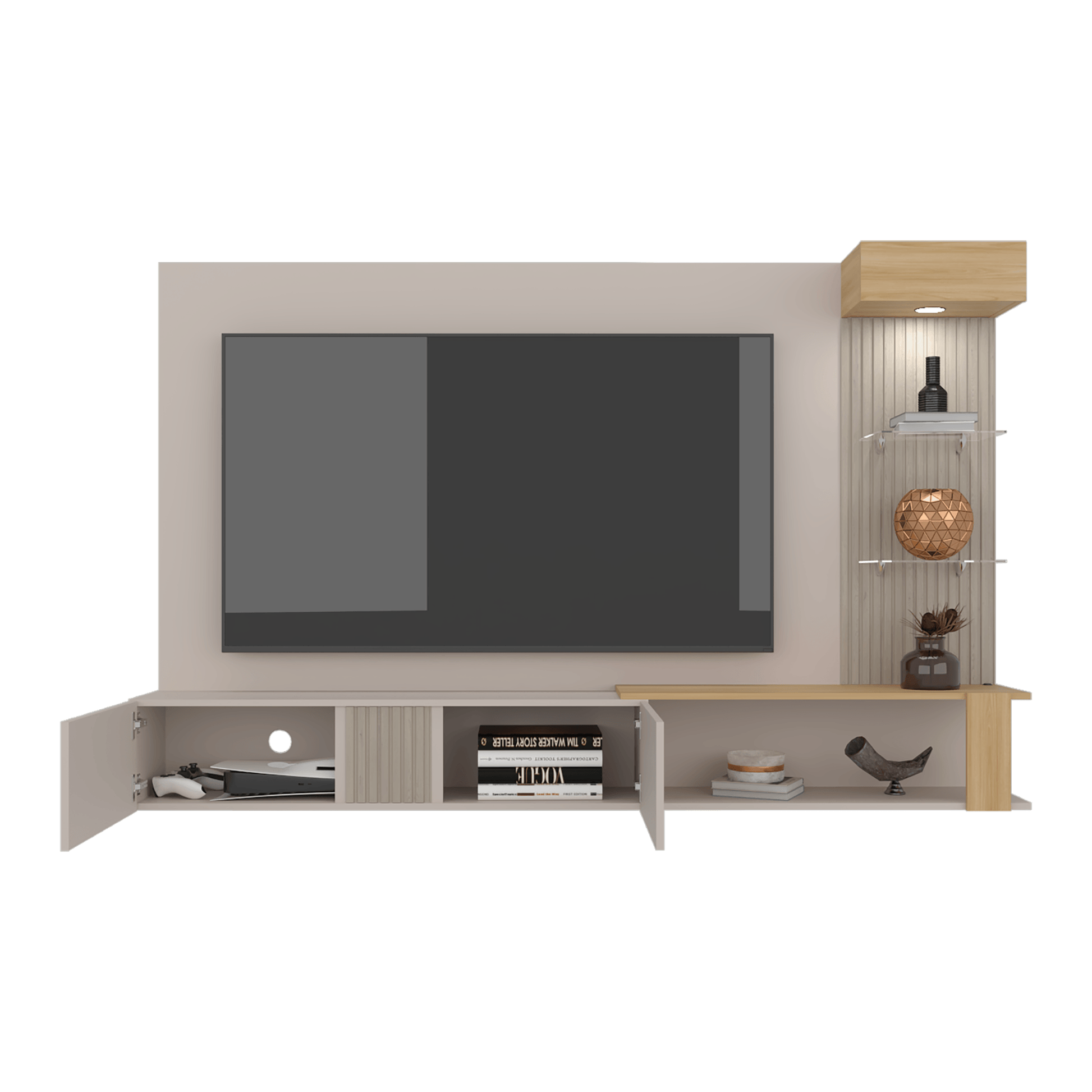 Panel De Tv Isolde 132X208X734 Rta Capri Fresno