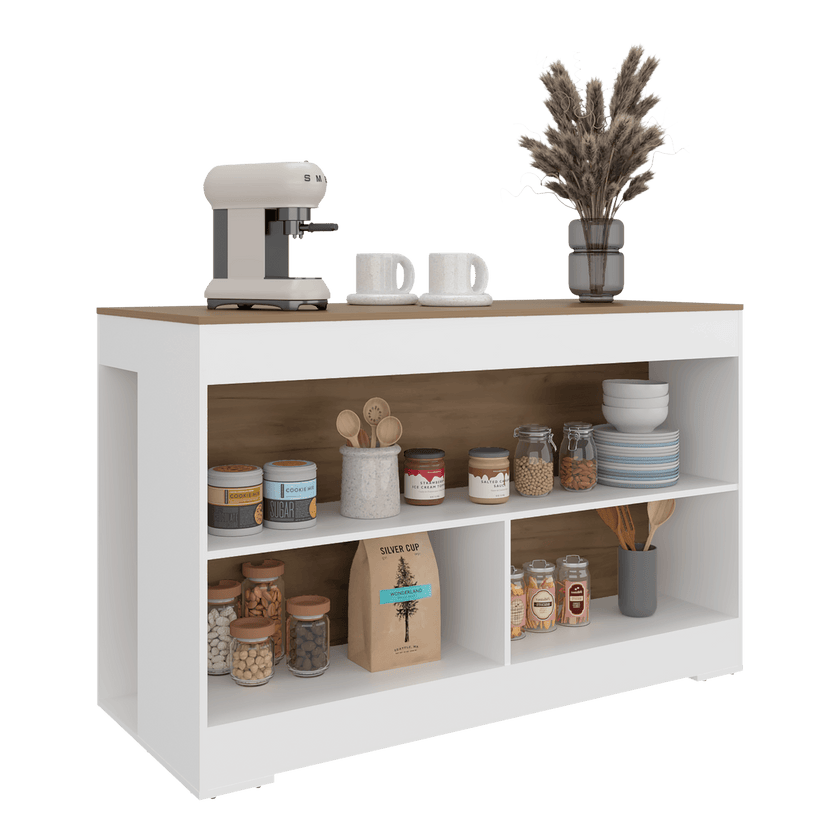 Barra De Cocina Cuenca 88X138X60 Rta Blanco Fresno Zf