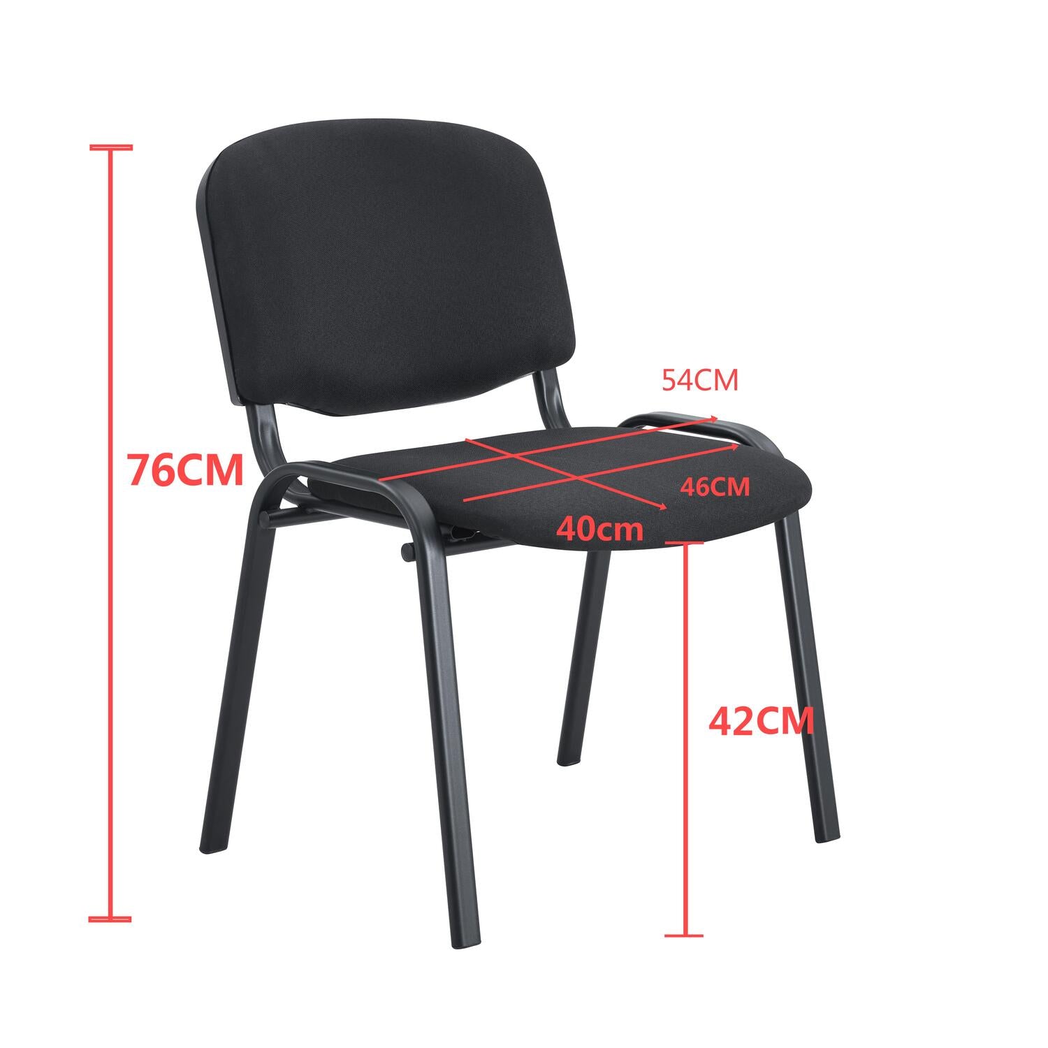 Set X5 Silla Interlocutura Sin Brazo Bm-1105 77X54X59 Rta Negro