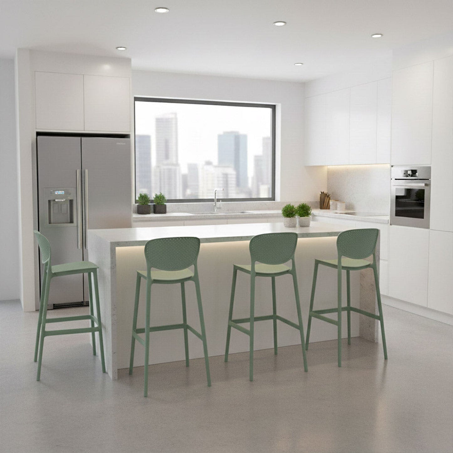 Silla Bar Rio 103X49X48 Rta Verde Olivo