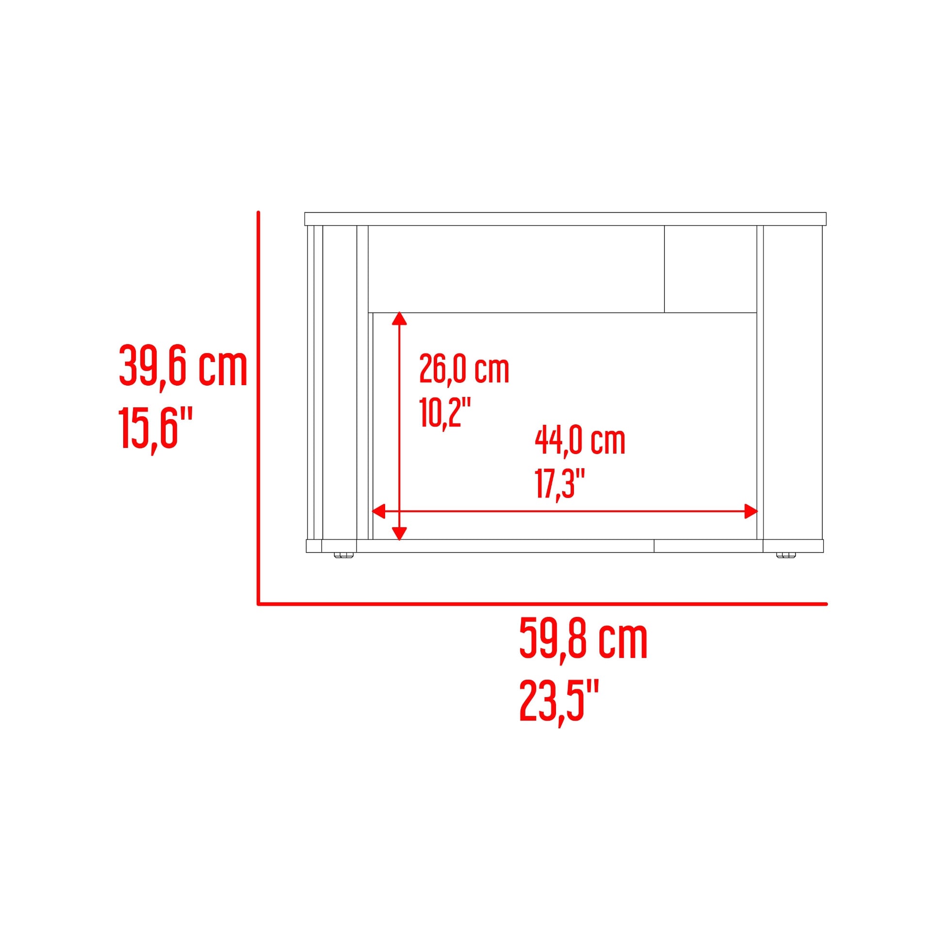 Mesa Auxiliar Pietra 39X59X42 Rta Fresno Eu Wengue