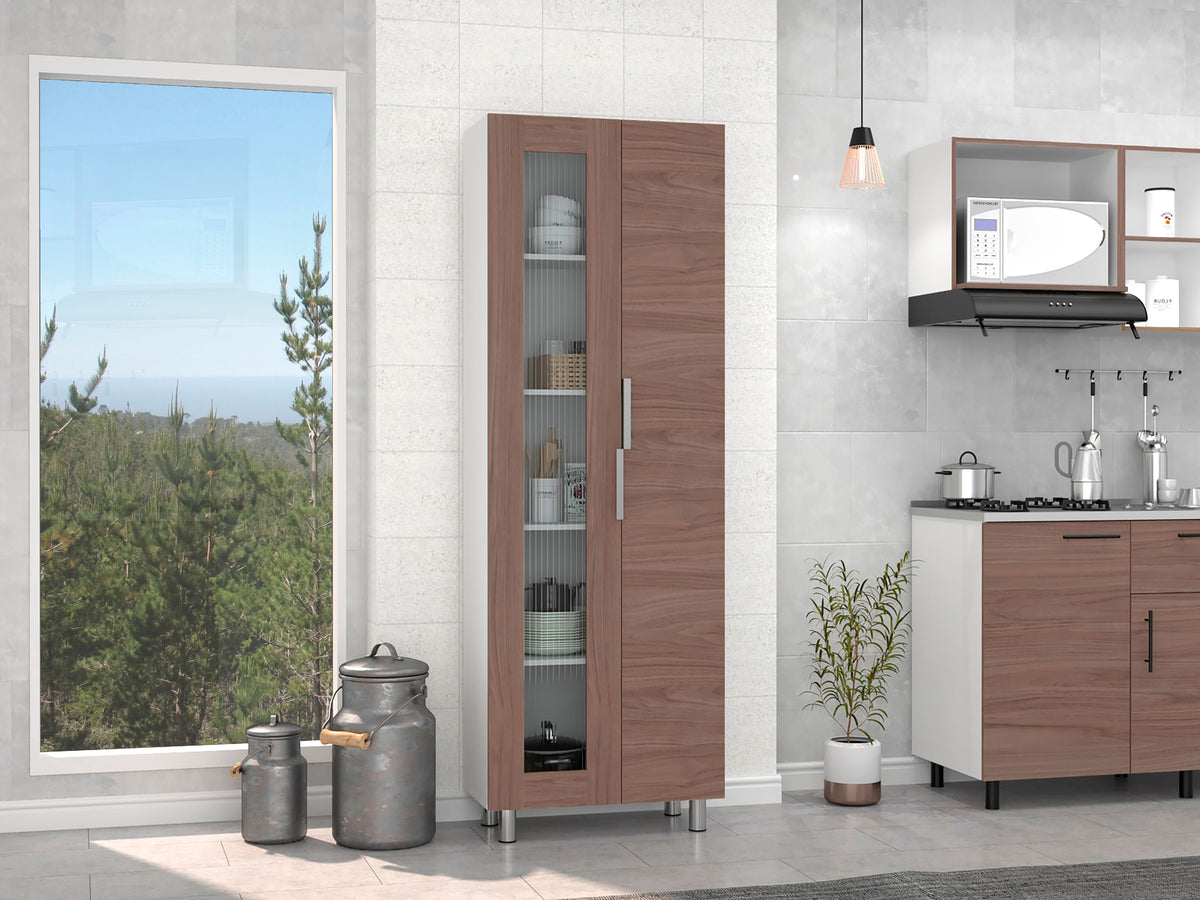 Mueble Alacena Fendi Rta Blanco + Castaño N/A