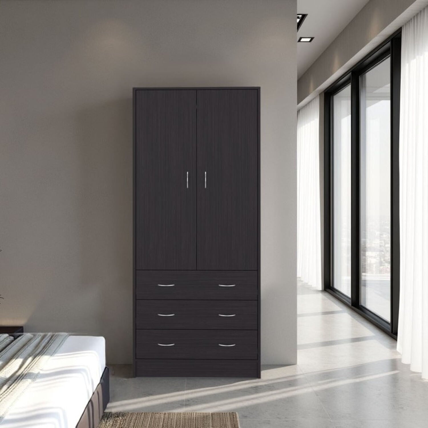Closet Taly 2P 3 Cajones 179X78X48 Rta Wengue Zf