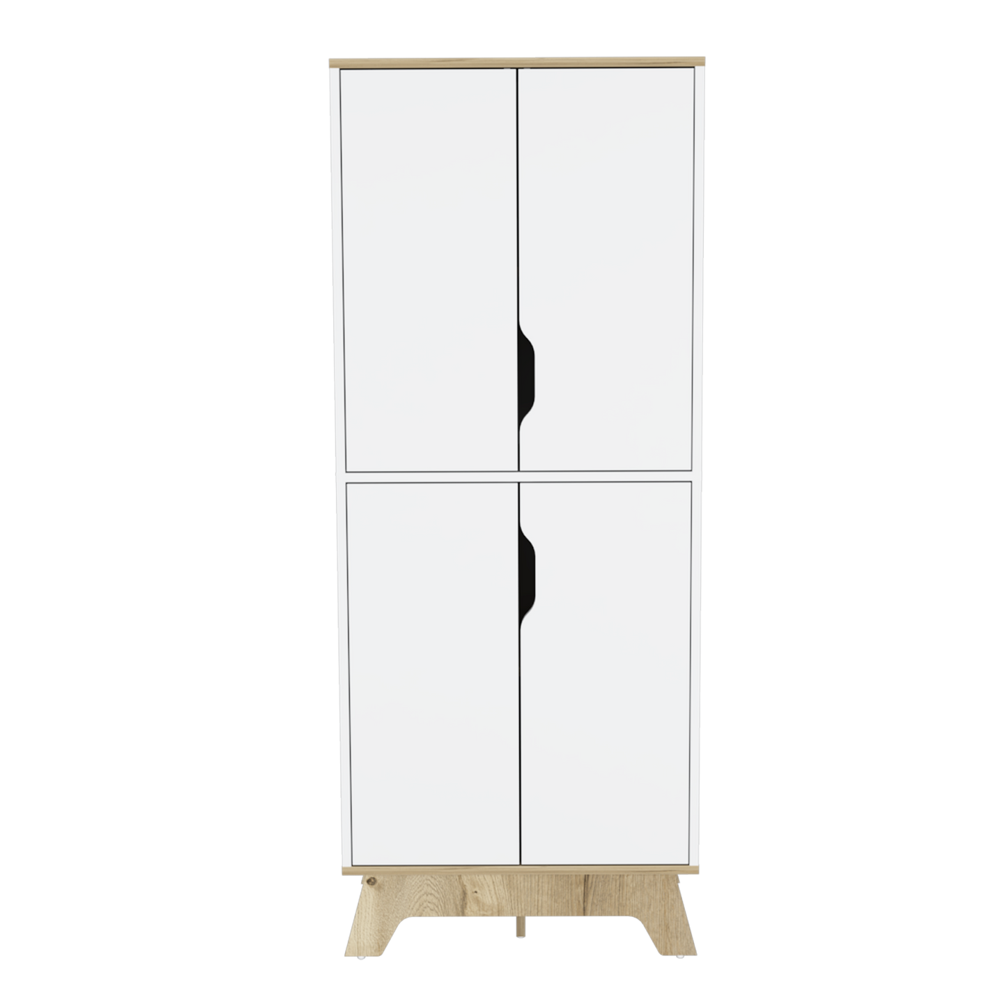 Alacena De Cocina Bi Color 4P 150 X 60 Rta Blanco Duna