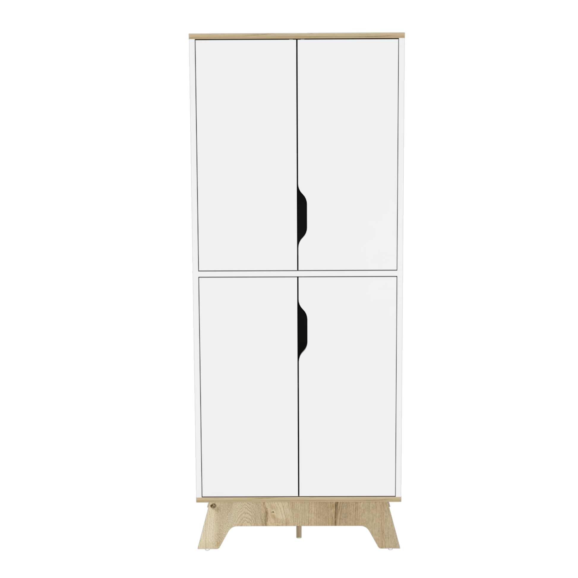 Alacena De Cocina Bi Color 4P 150 X 60 Rta Blanco Duna