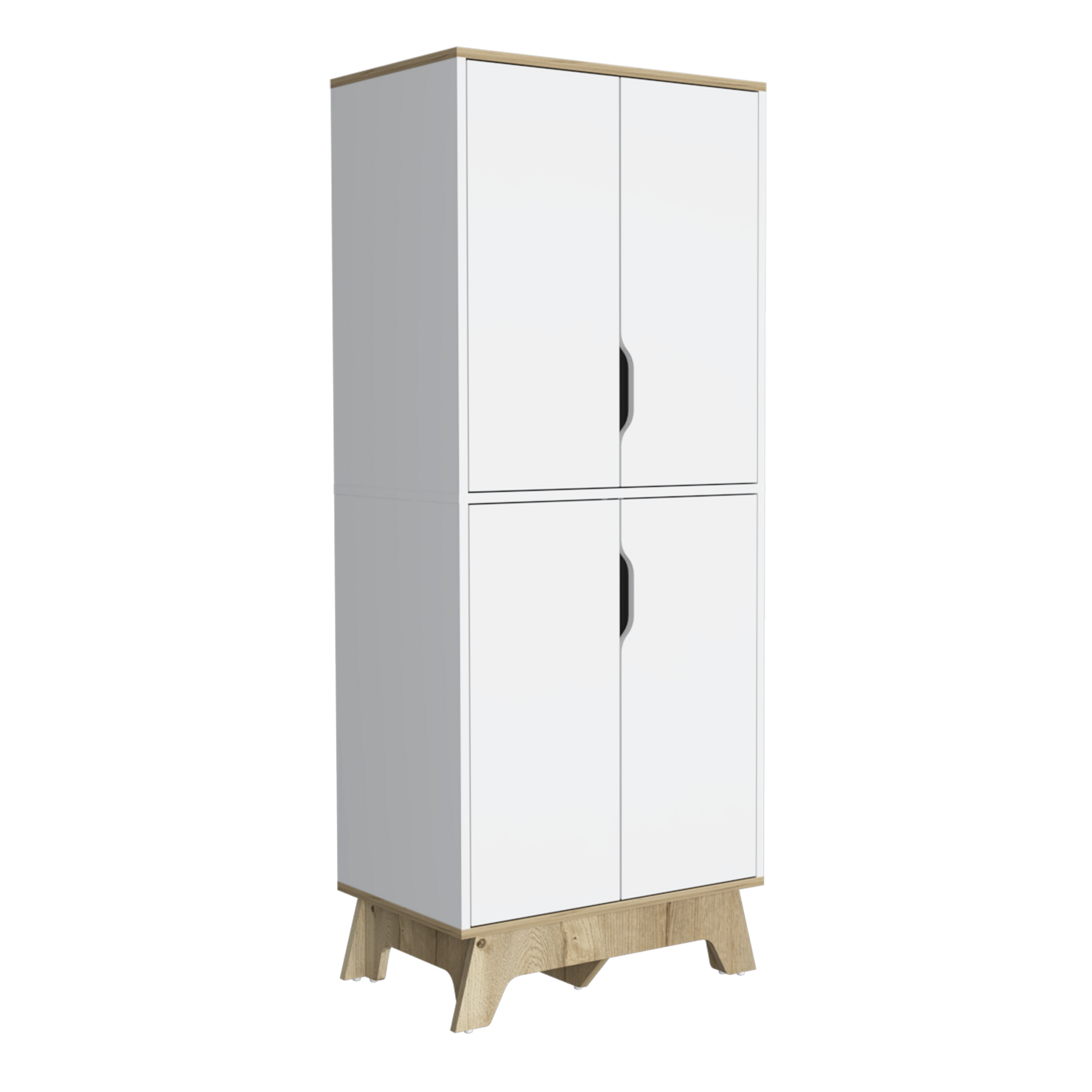 Alacena De Cocina Bi Color 4P 150 X 60 Rta Blanco Duna