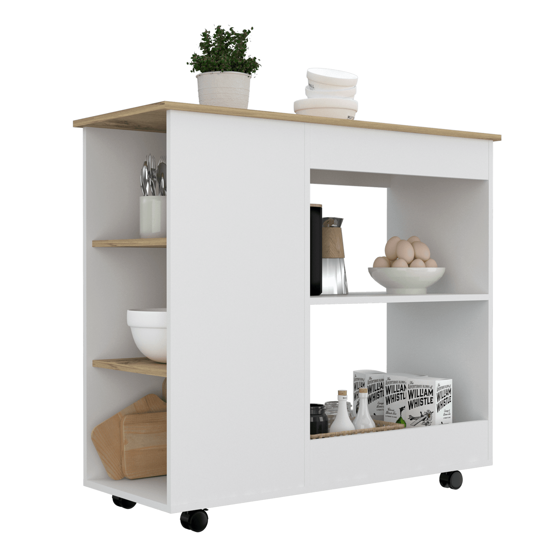 Meson De Cocina Bicolor 2P Rta Blanco Duna