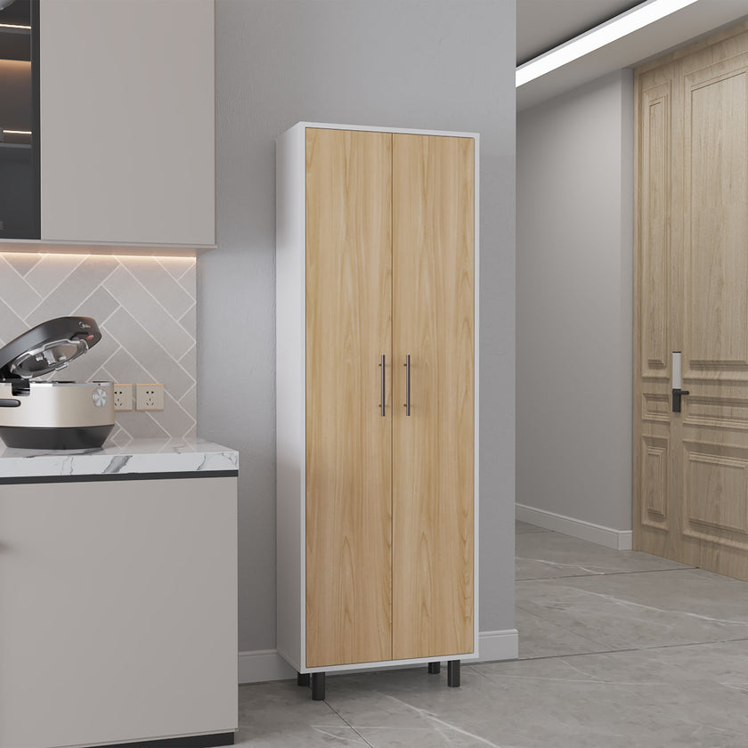 Mueble Alacena Napoles Multiusos 180X60 Rta Blanco Fresno