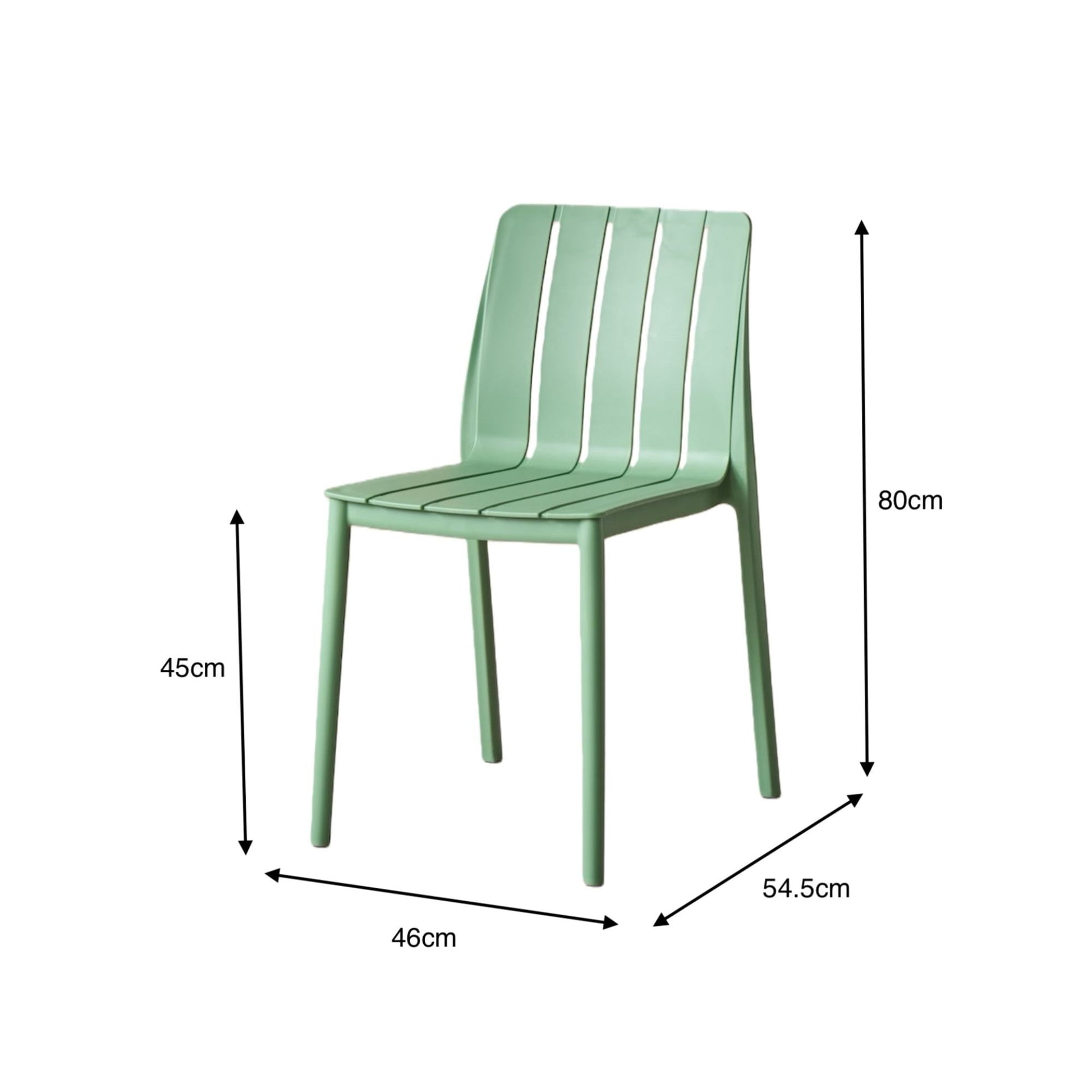 Silla Alice Espaldar 80X46X54 Rta Verde
