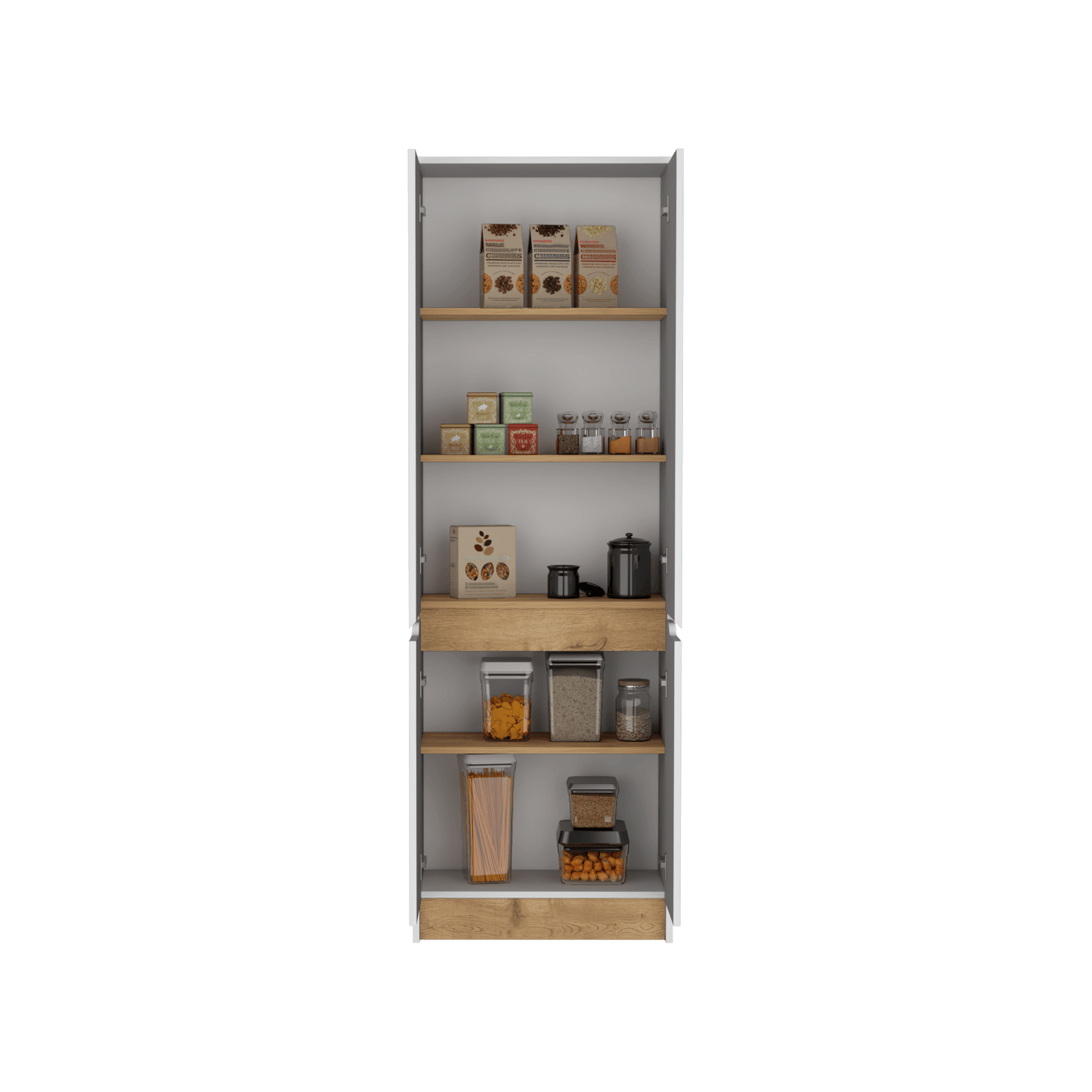 Alacena Sencilla Soler 180X60 Rta Blanco Macadamia