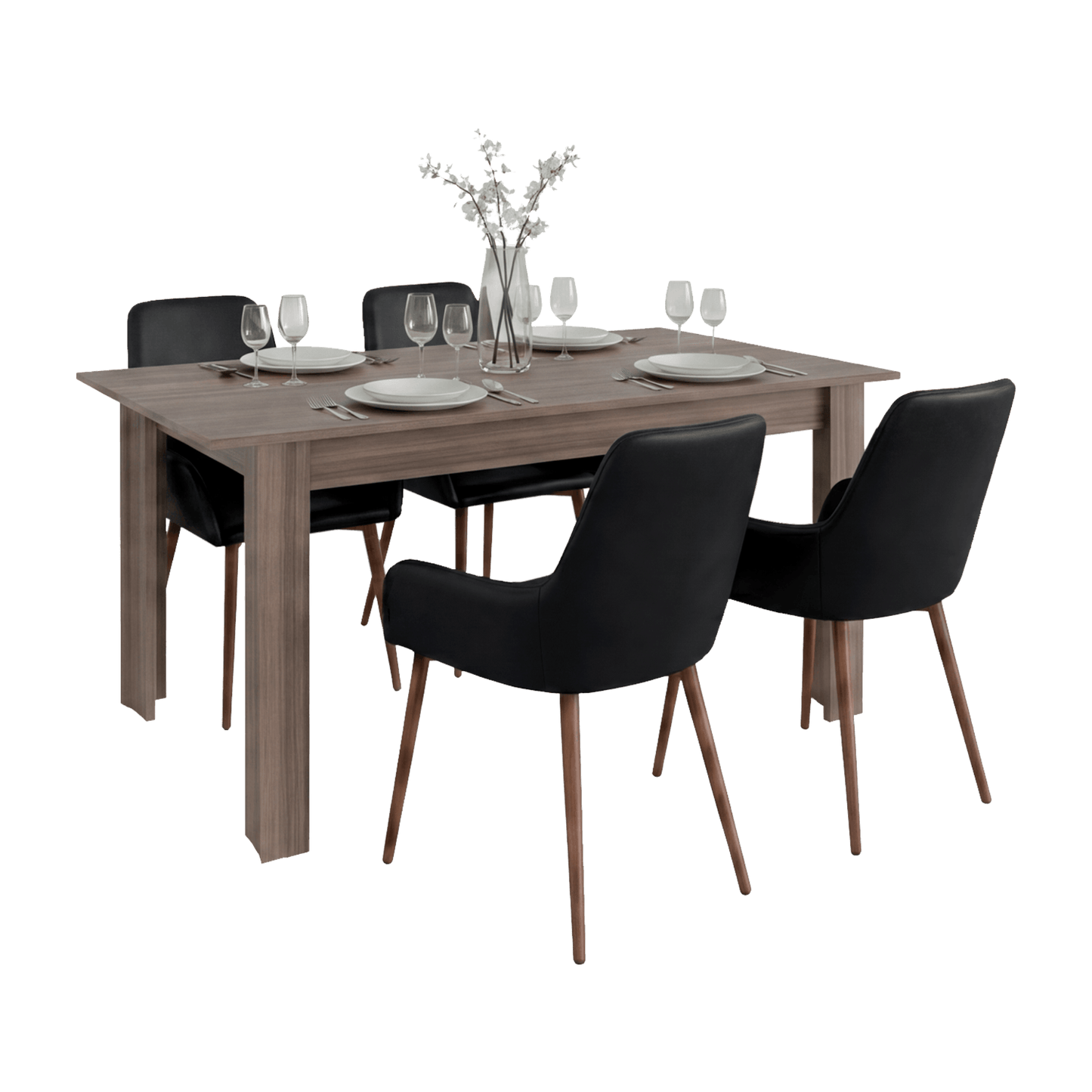 Mesa Comedor Portofino 75X160X88 Rta Avellana