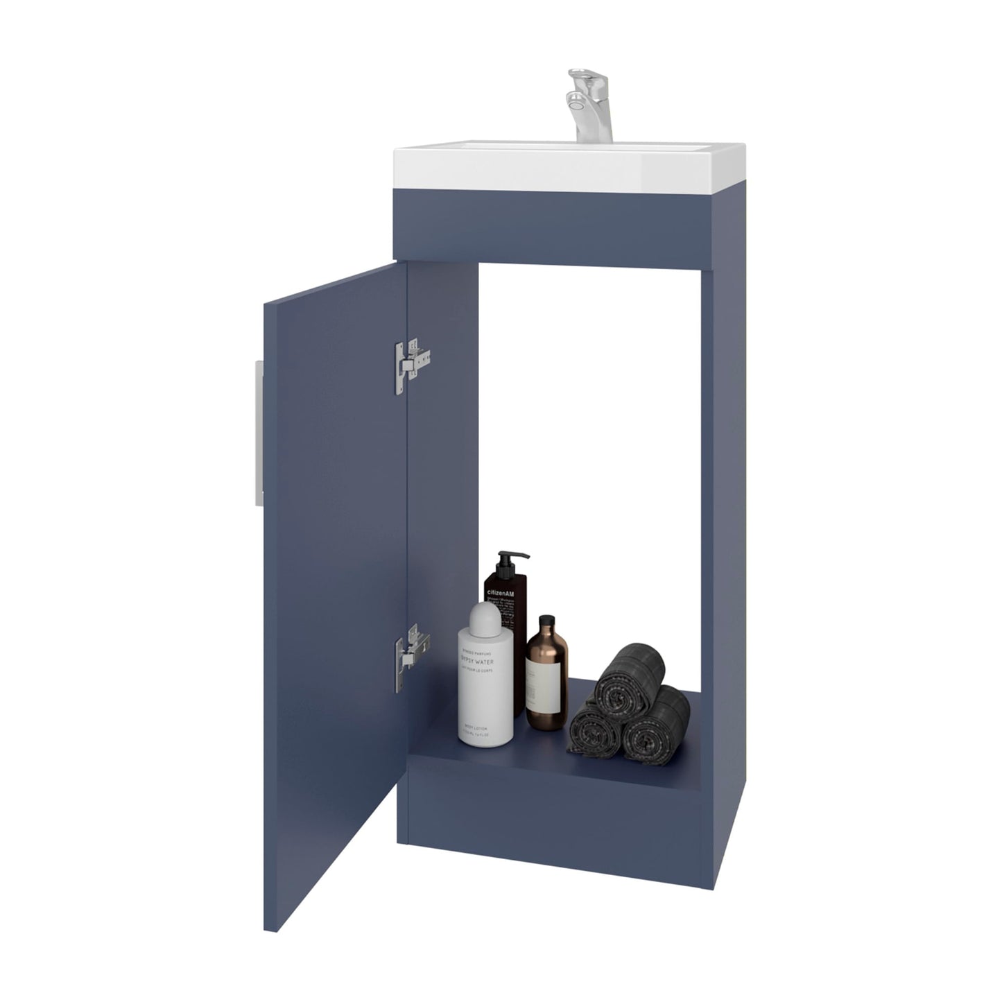 Mueble Para Lavamanos Madrid  80X40X33 Rta Azul Zf