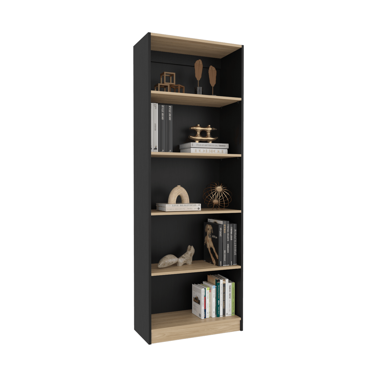 Estante Home E3 5 Espacios 180X628X29 Rta Wengue Fresno N/A