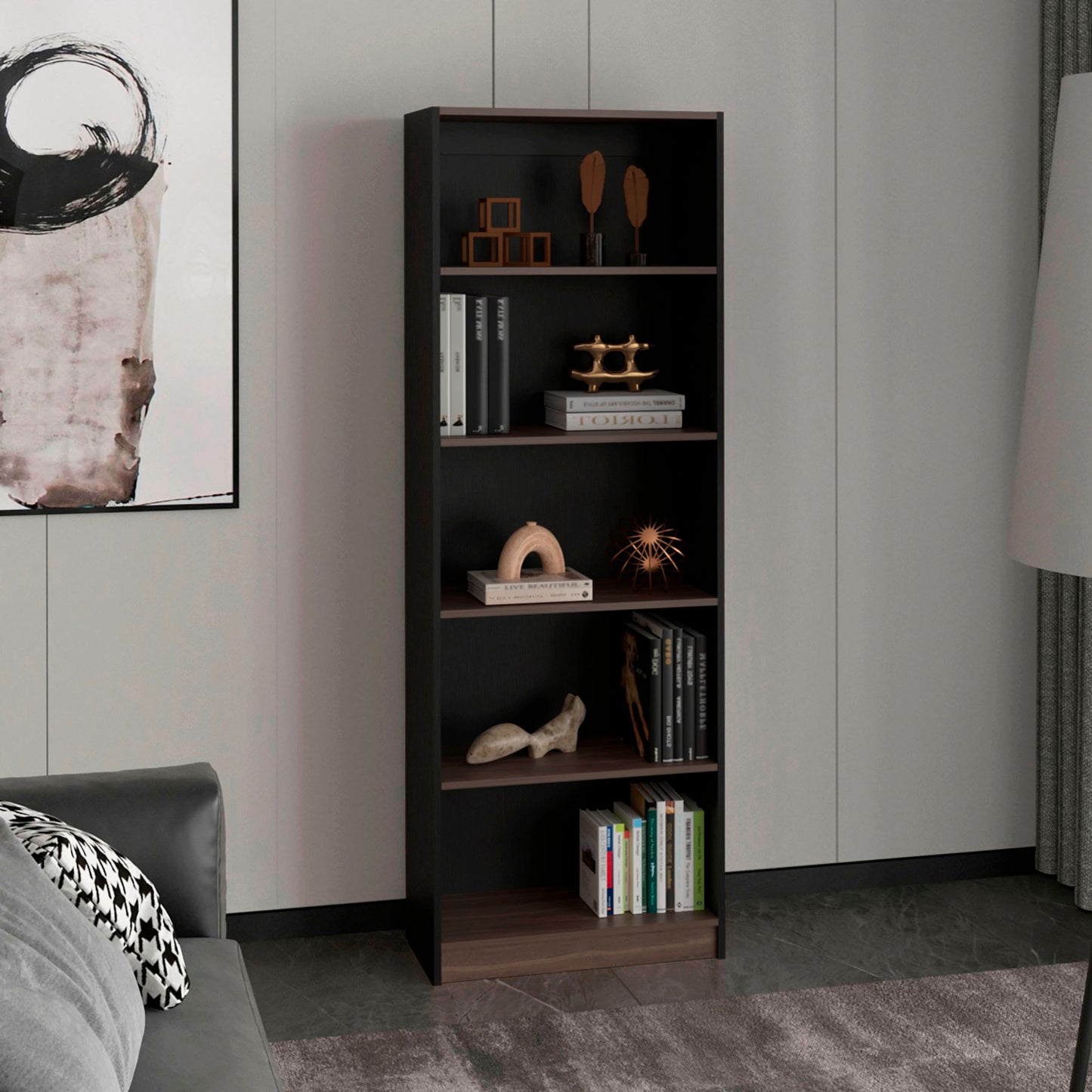 Estante Home E3 180X62X29 Rta Wengue Milan