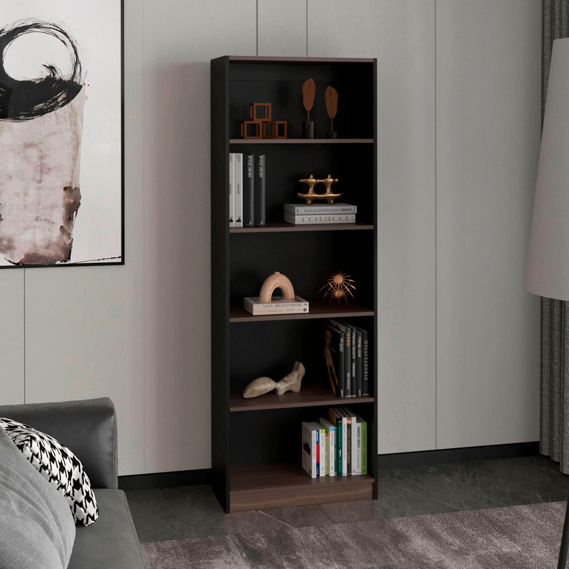 Estante Home E3 180X62X29 Rta Wengue Milan