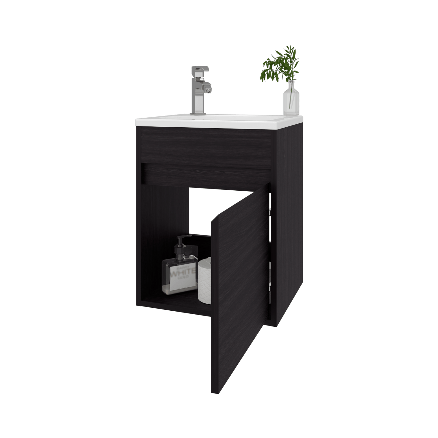 Mueble De Baño Furman 49X39X32 Rta Wengue Zf