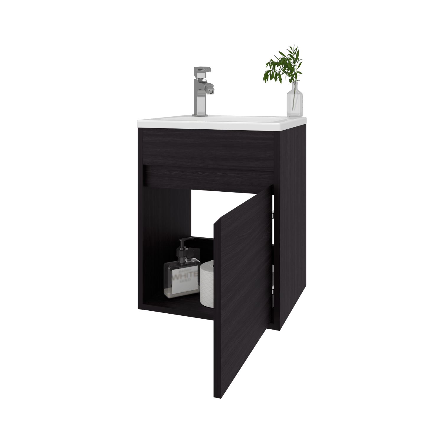 Mueble De Baño Furman 49X39X32 Rta Wengue Zf