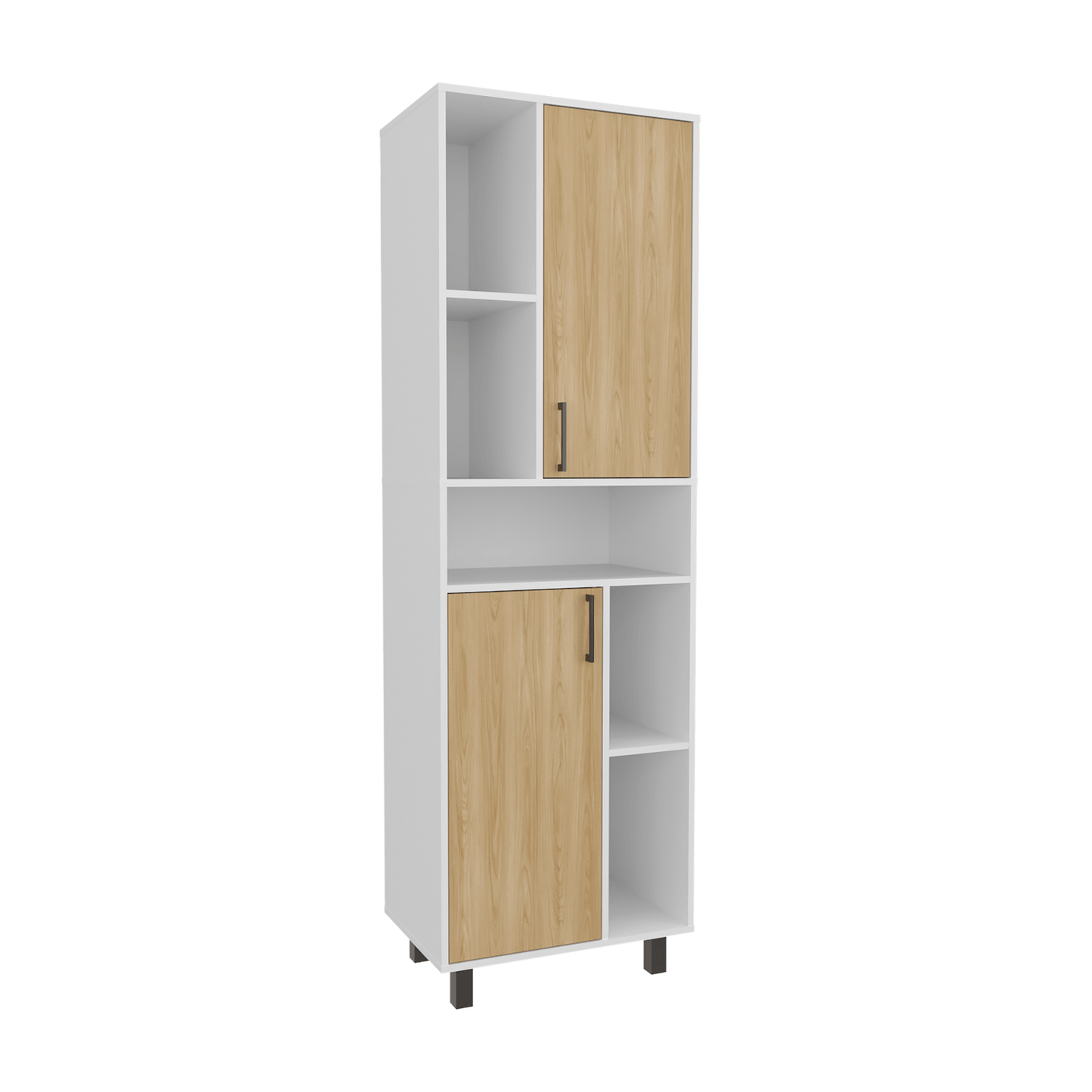 Mueble Alto Bryce 190X60X39 Rta Blanco Fresno